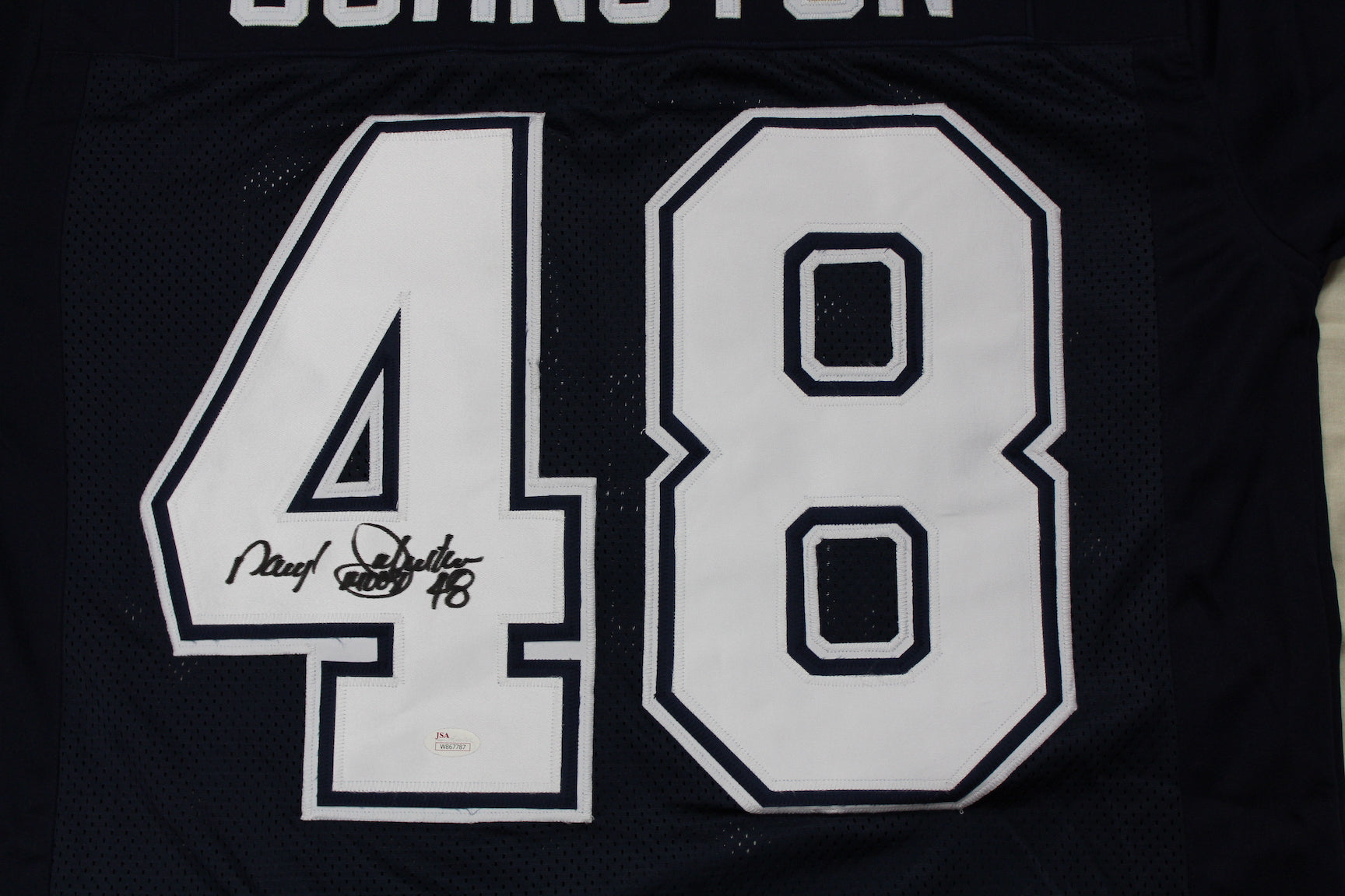 Daryl 'Moose' Johnston Autographed Custom Dallas Cowboys Jersey image 1