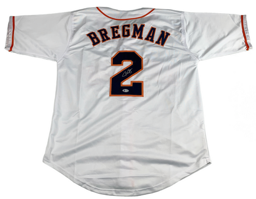 Alex Bregman Autographed Custom Astros White Jersey image 0
