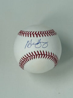 Michael Young Autographed Baseball image 0