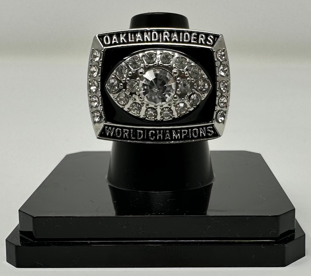 Oakland Raiders Championship Rings Set with Platform image 1