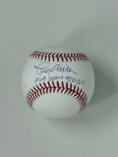 Larry Dierker Autographed Baseball/MLB Debut 9/22/64 image 0