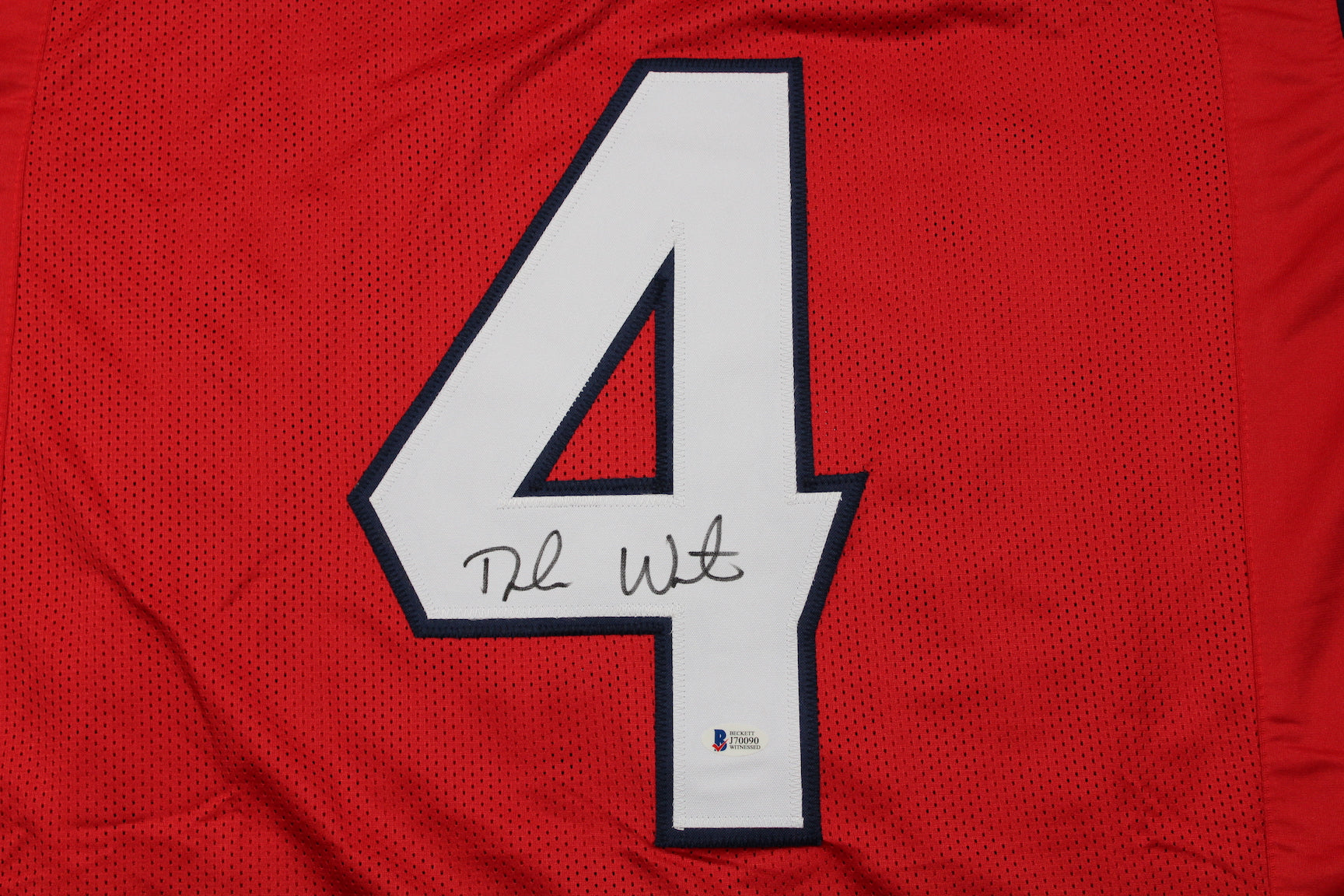 Deshaun Watson Autographed Custom Texans Red Jersey image 1
