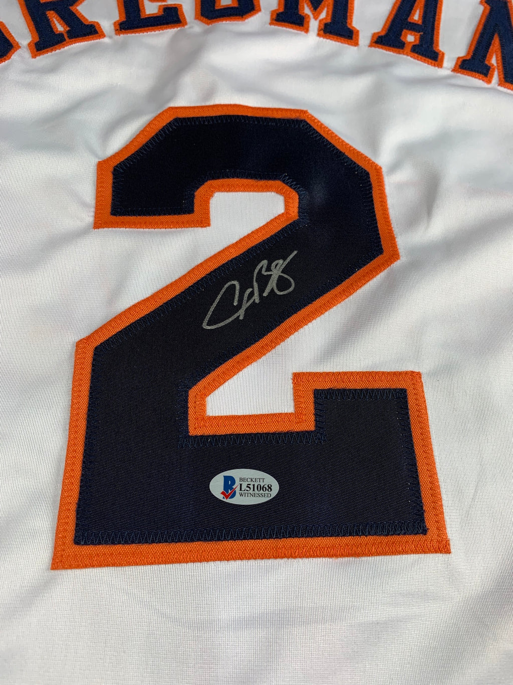 Alex Bregman Autographed Custom Astros White Jersey image 1