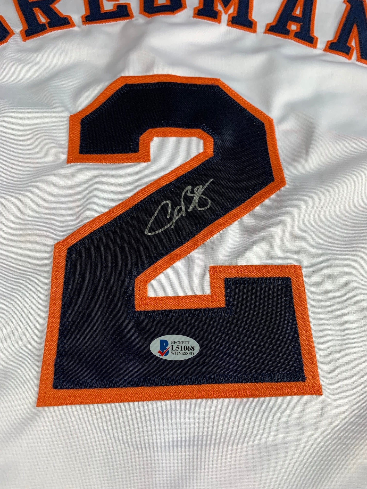Alex Bregman Autographed Custom Astros White Jersey image 1