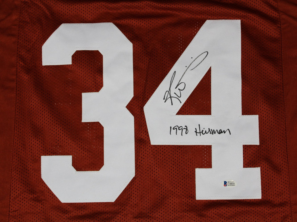 Ricky Williams Autographed Custom Longhorn Jersey inscribed 1998 Heisman image 1