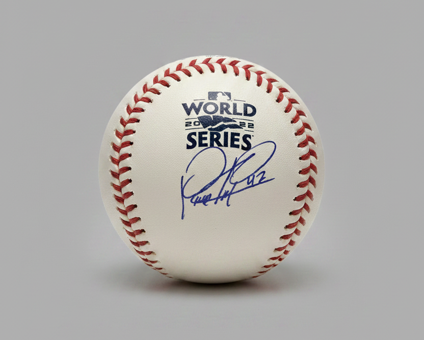 Rafael Montero Autographed 2022 World Series Baseball image 0
