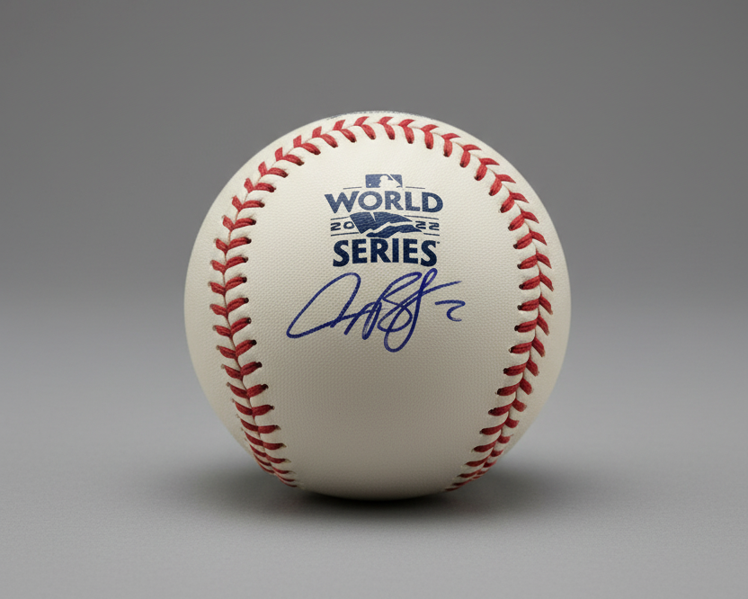 Alex Bregman Autographed 2022 World Series Baseball image 0