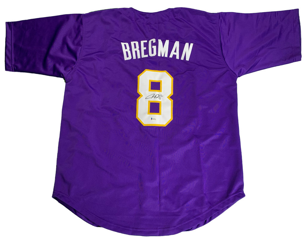 Alex Bregman Autographed Custom LSU Jersey image 0