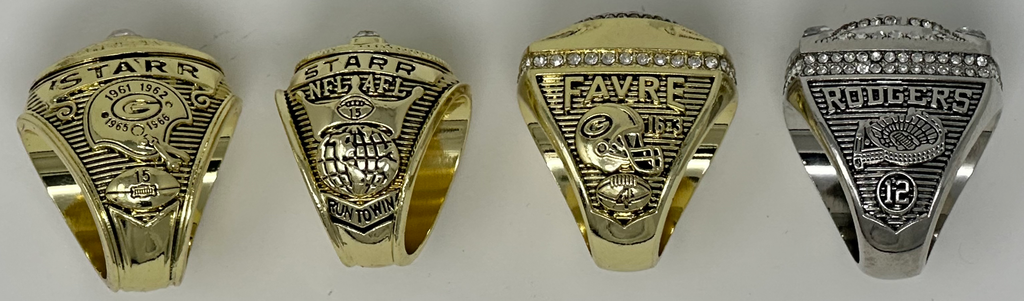 Green Bay Packers Championship Rings Set with Platform image 5