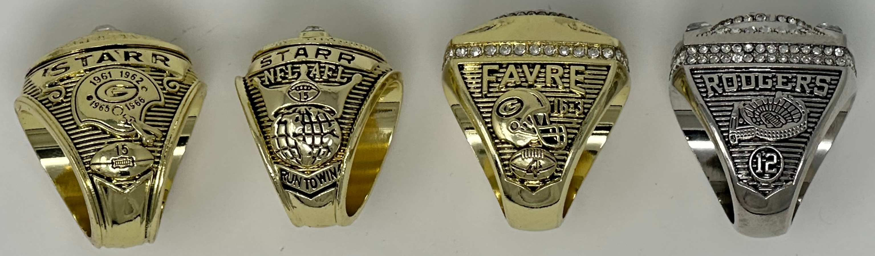 Green Bay Packers Championship Rings Set with Platform image 5