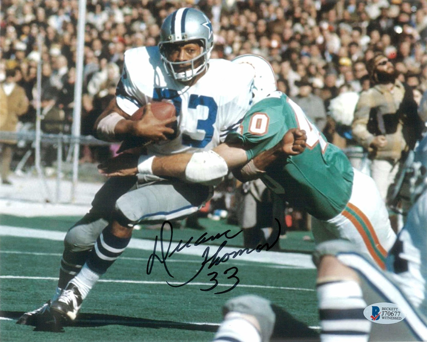 Duane Thomas Autographed 8x10 Photo image 0