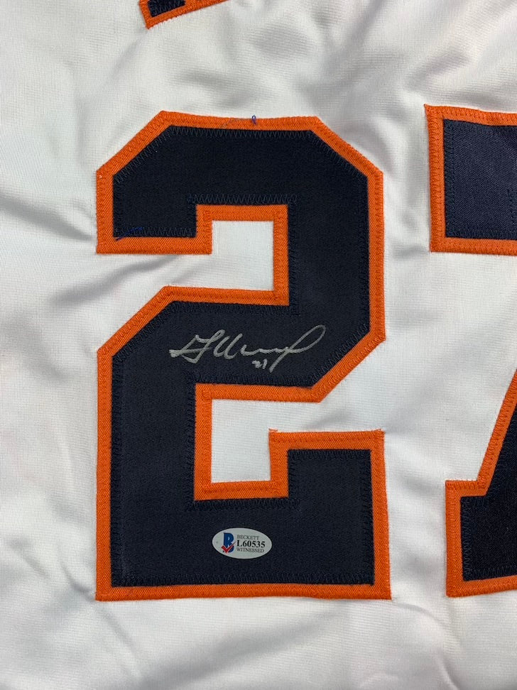 Jose Altuve Autographed Custom Astros White Jersey image 1