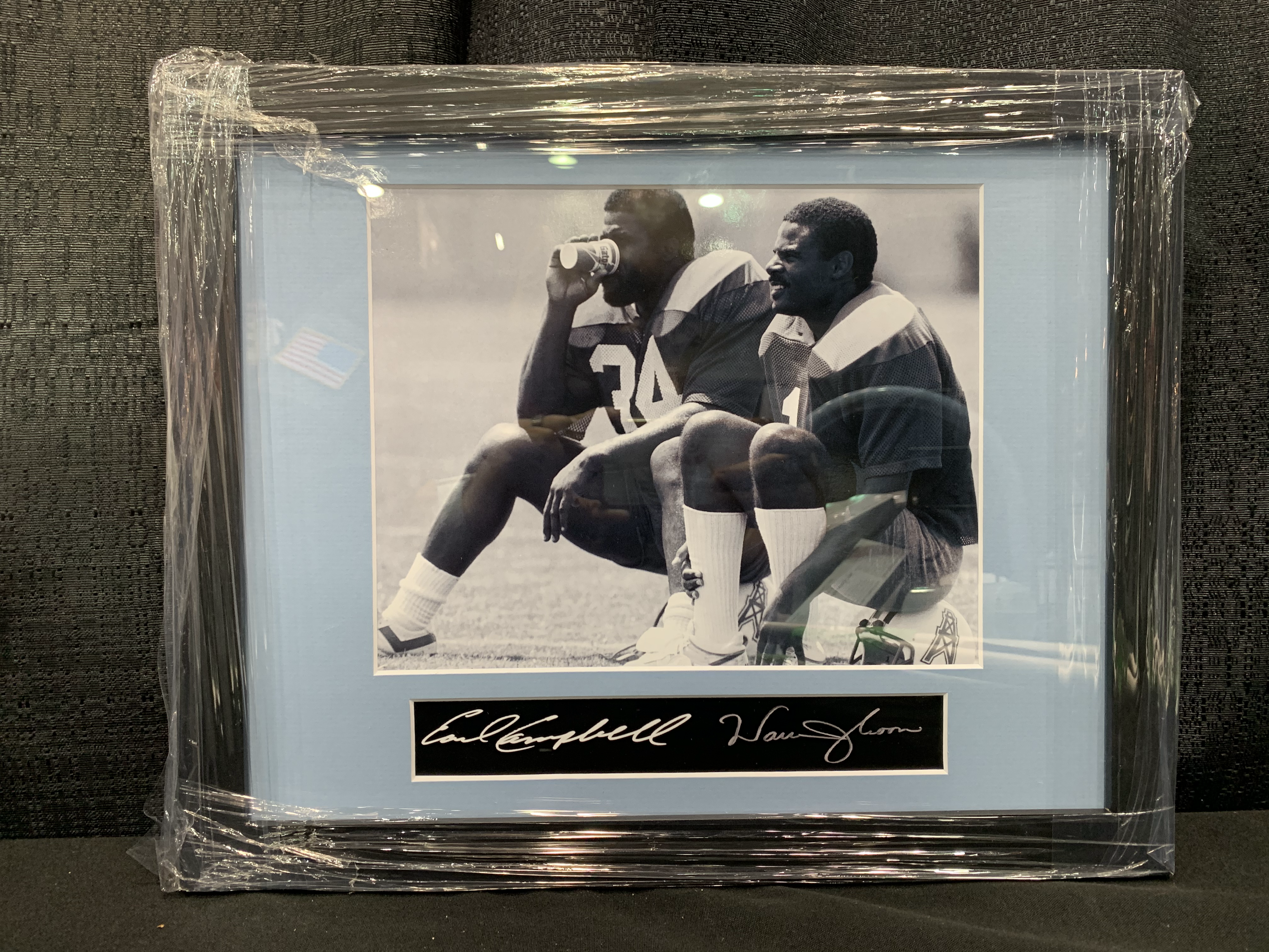 Earl Campbell & Warren Moon Framed Facsimile image 0