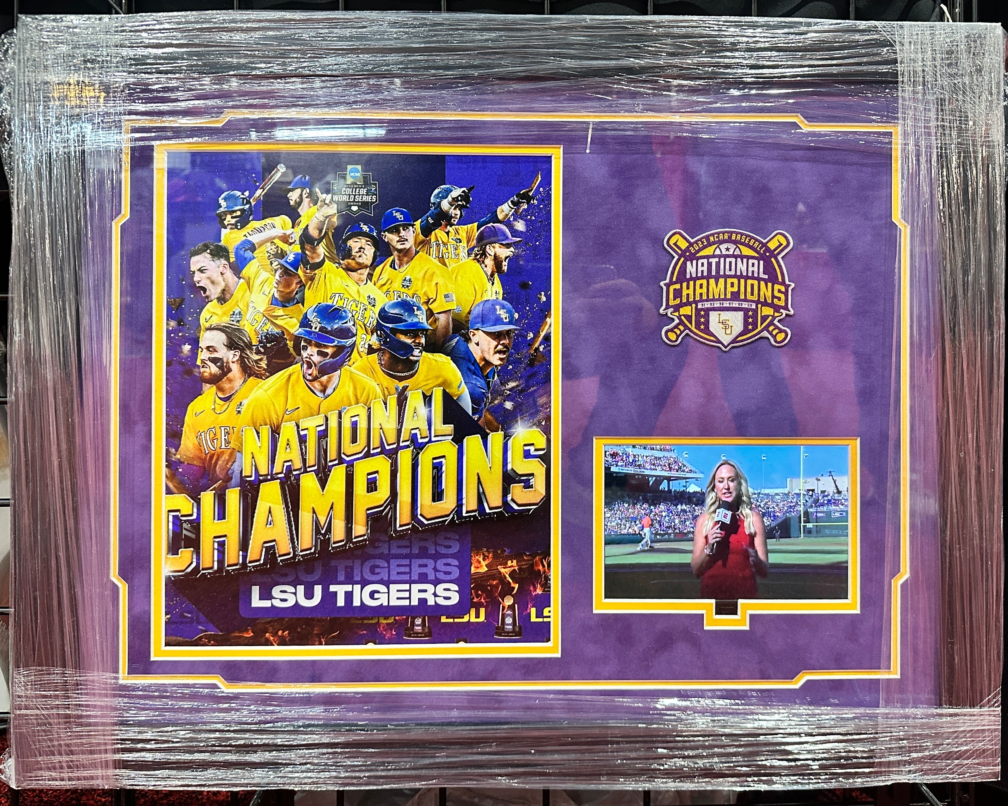LSU 2023 CWS World Series Champs with Team Photo, Patch, & Video image 0