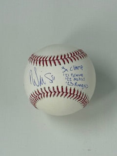 Will Smith Autographed Baseball/3xChamps image 0