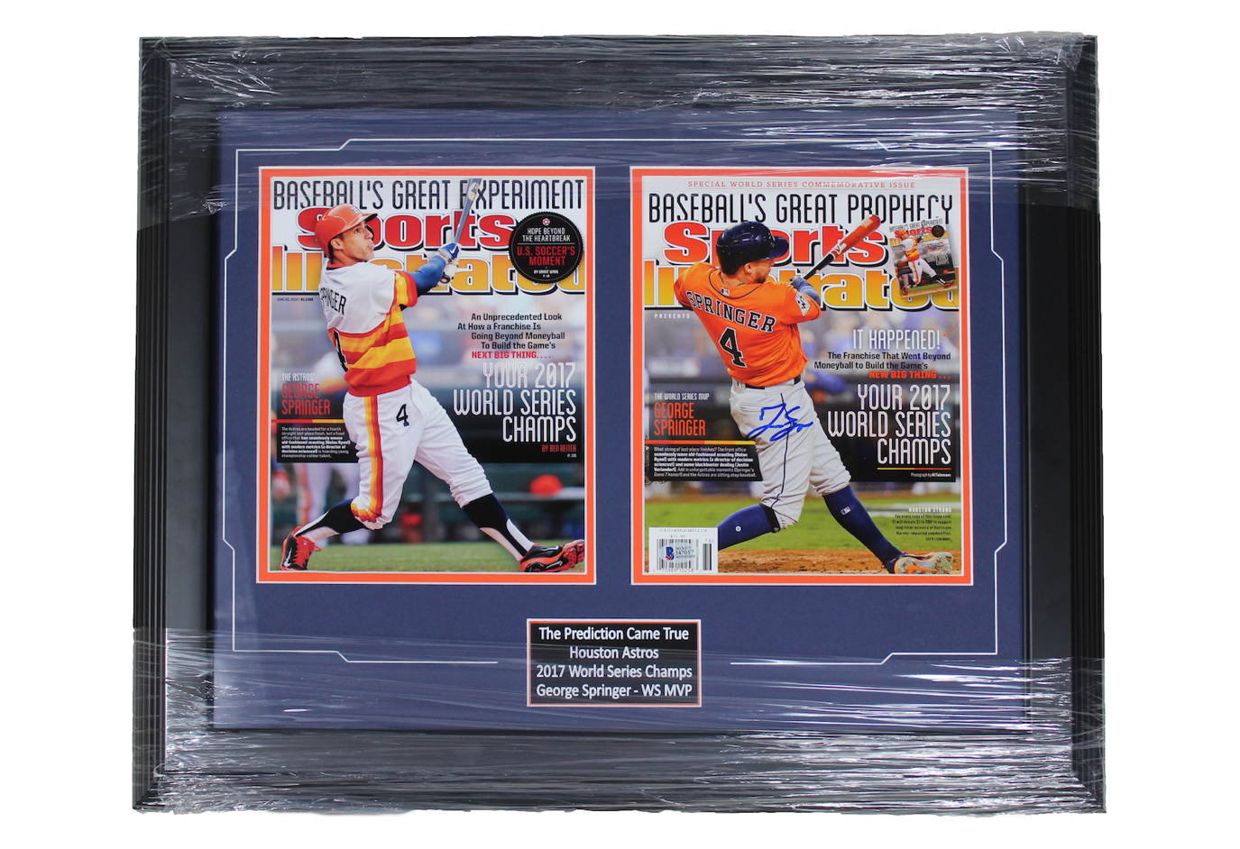 George Springer Autographed Sports Illustrated Prediction Came True Frame image 0