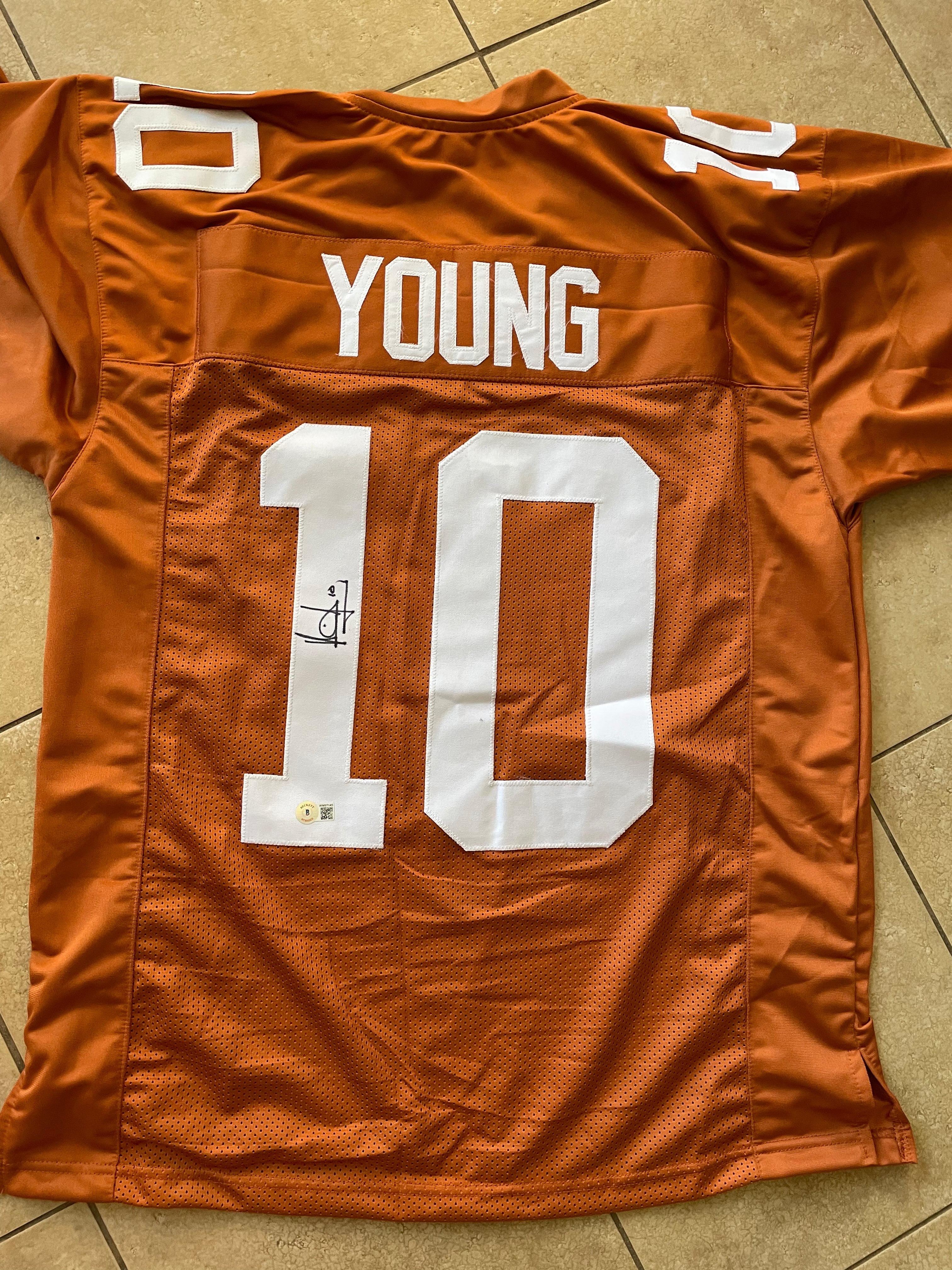 Vince Young Autographed Custom UT Jersey image 0