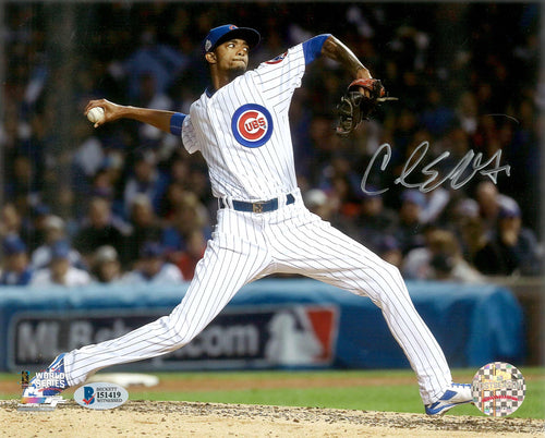 Carl Edwards Autographed Chicago Cubs 8x10 Photo image 0