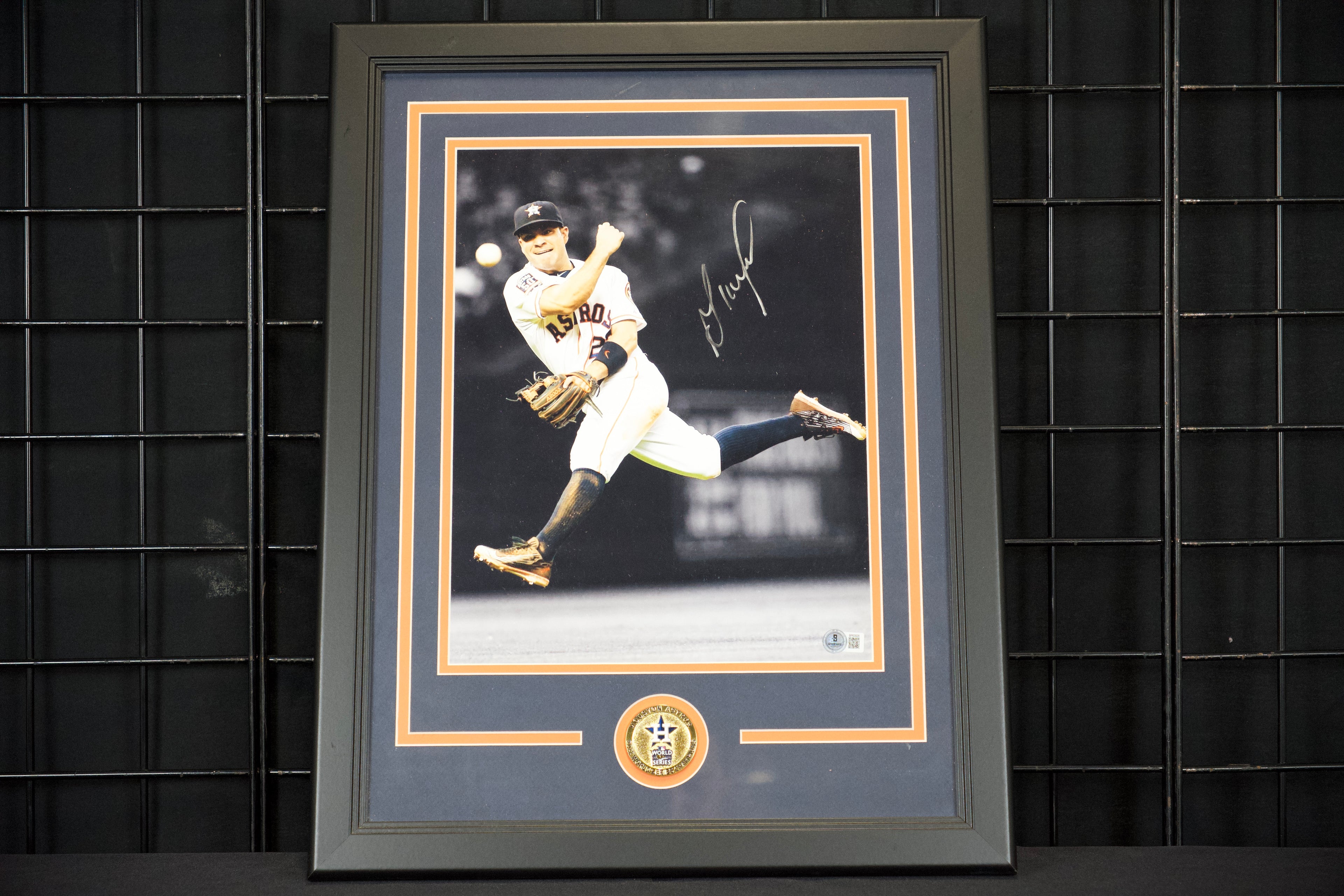 Jose Altuve Framed Autographed Astros 11x14 Photo