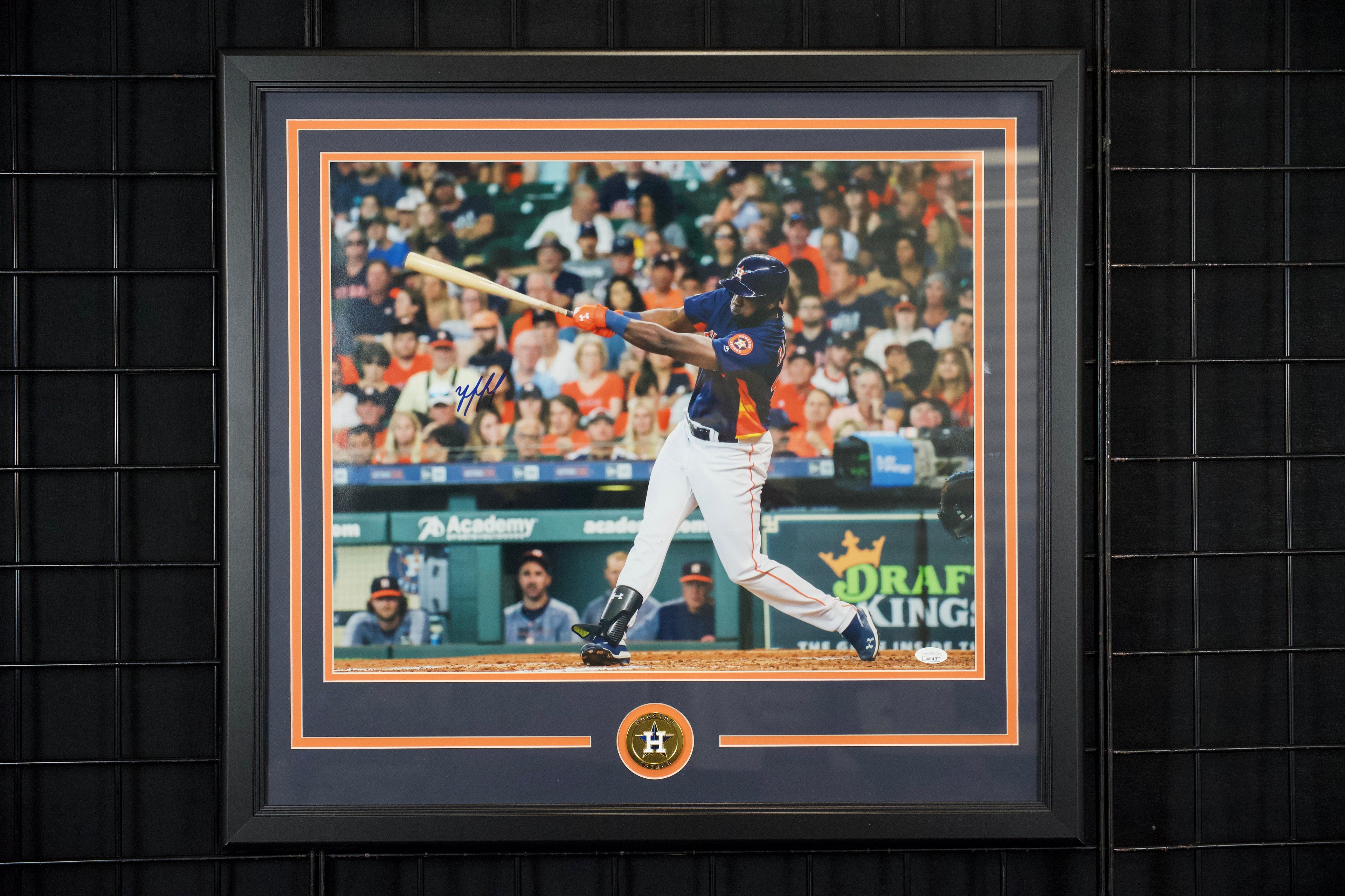 Yordan Alvarez Framed Autographed Astros 16x20 Photo