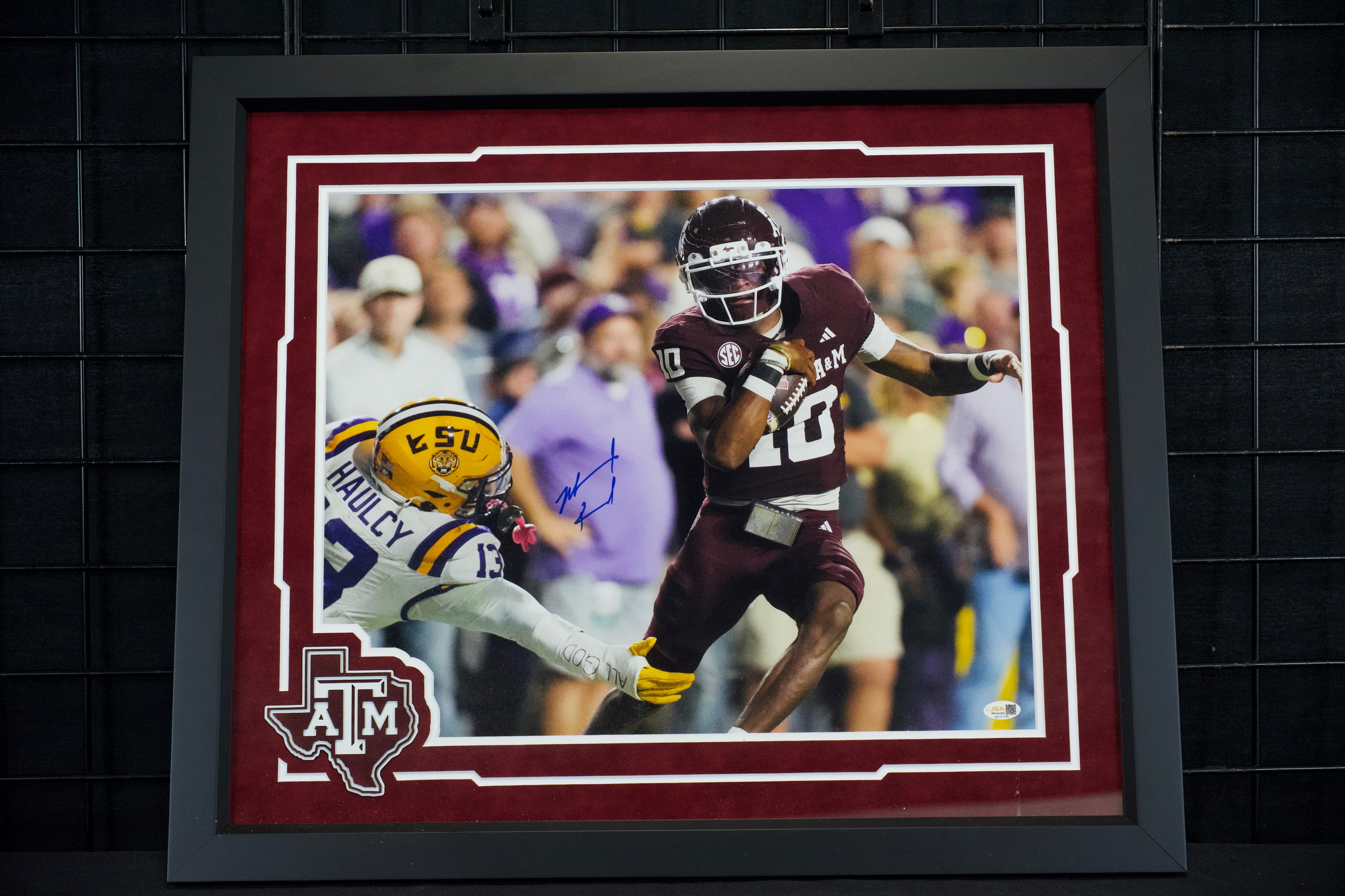 Marcel Reed Framed Autographed A&M 16x20 Photo