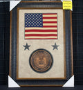 American Flag Military Tribute Framed Display