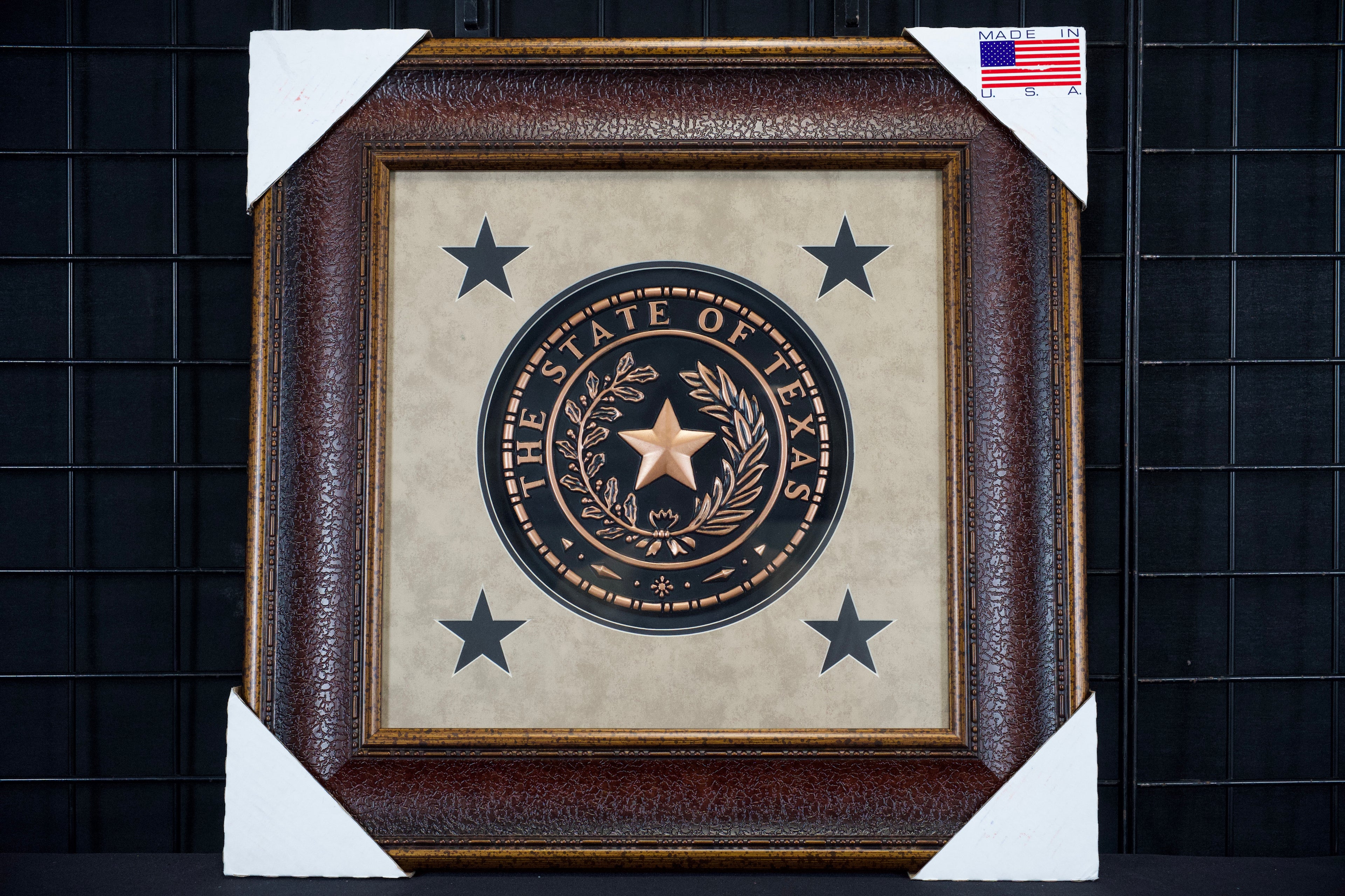 State of Texas Seal Framed Display
