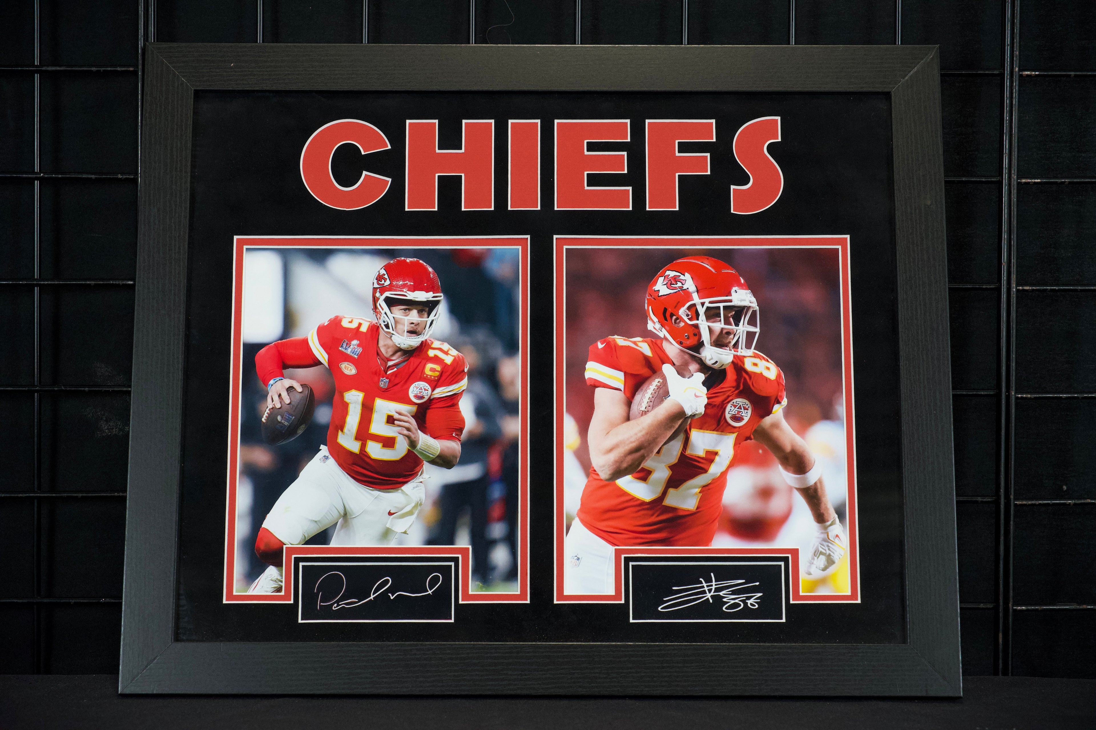 Patrick Mahomes & Travis Kelce Framed Facsimile
