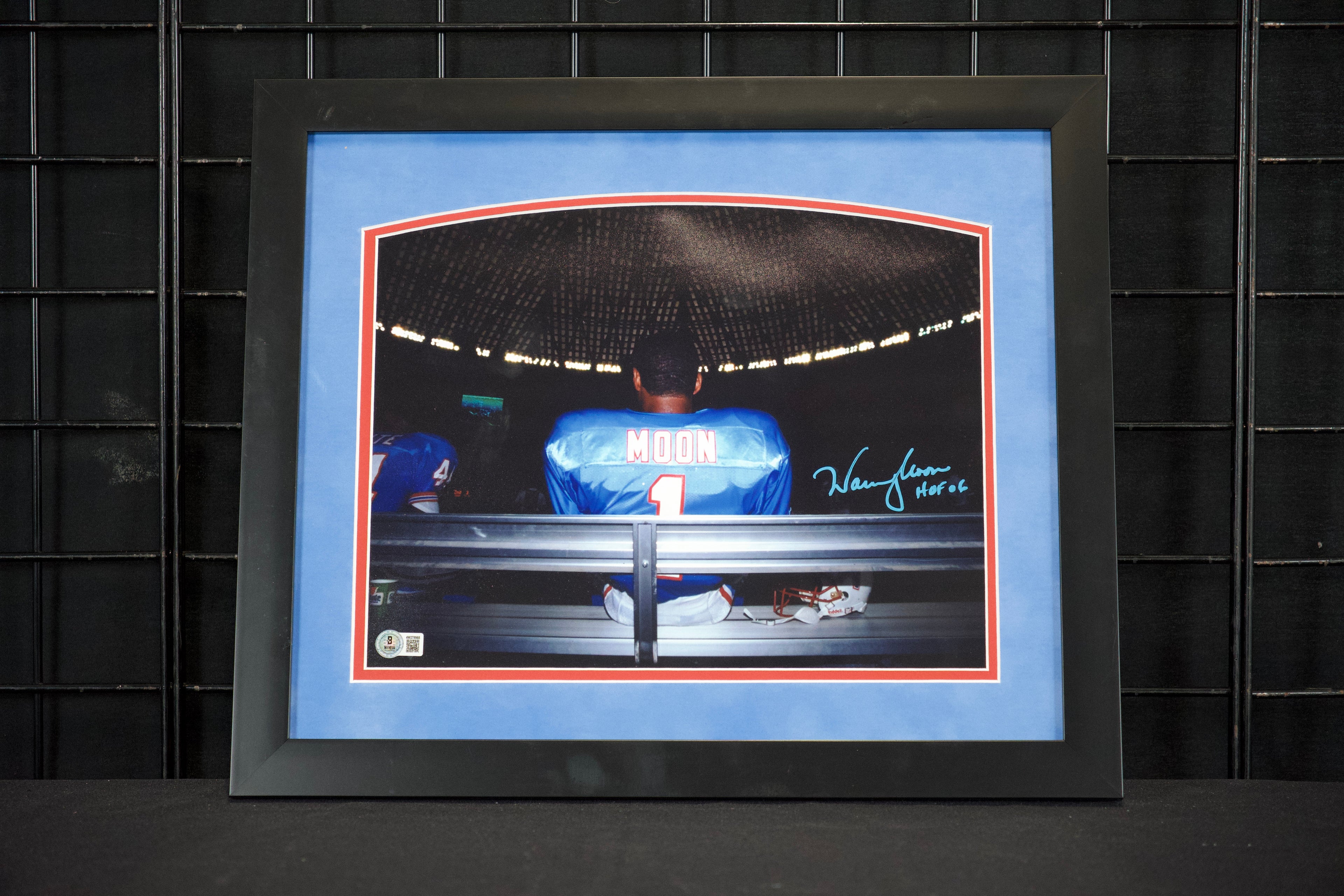 Warren Moon Framed Autographed Oilers 8x10 Photo