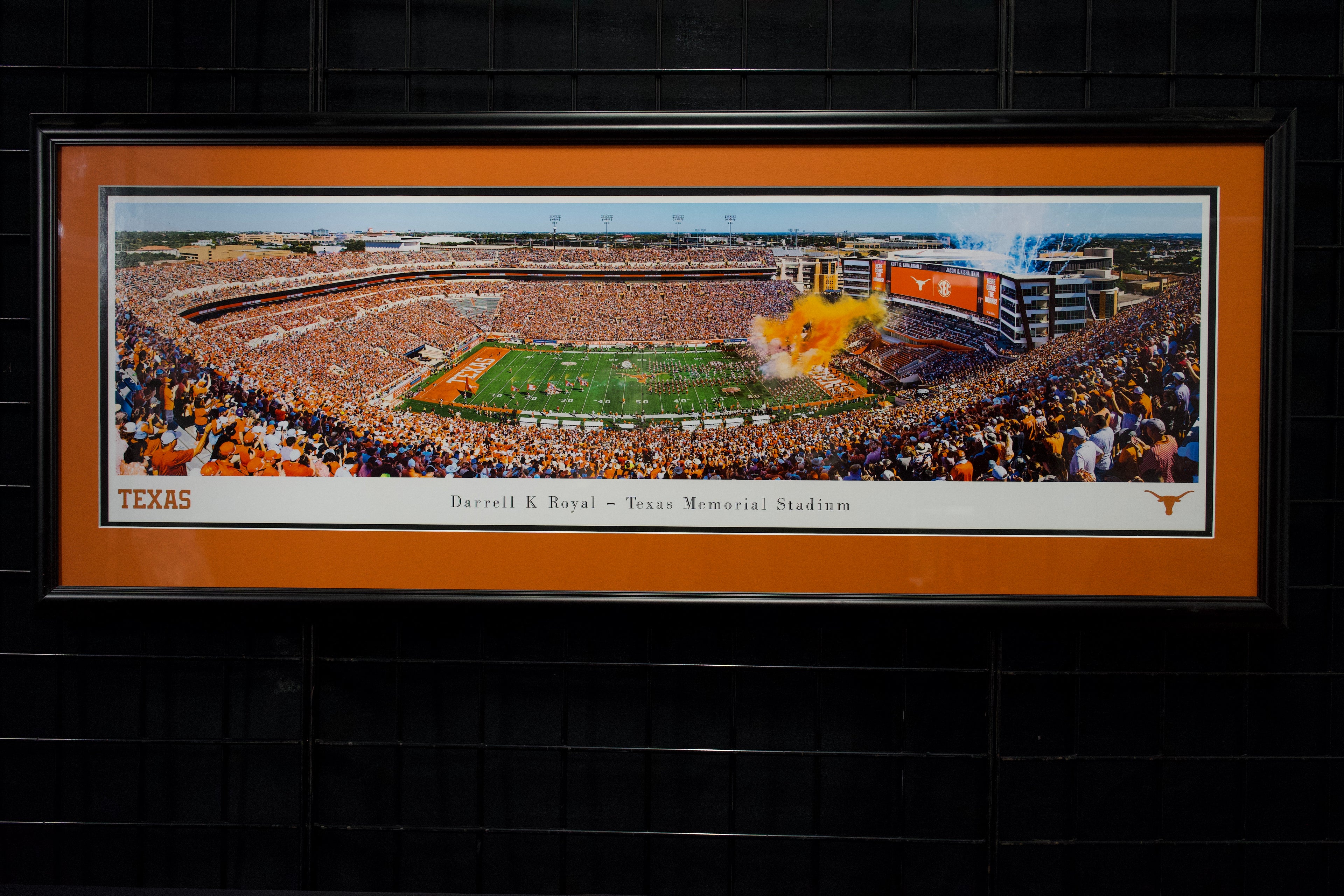 Texas Longhorns Texas DKR Memorial Stadium Framed Panoramic