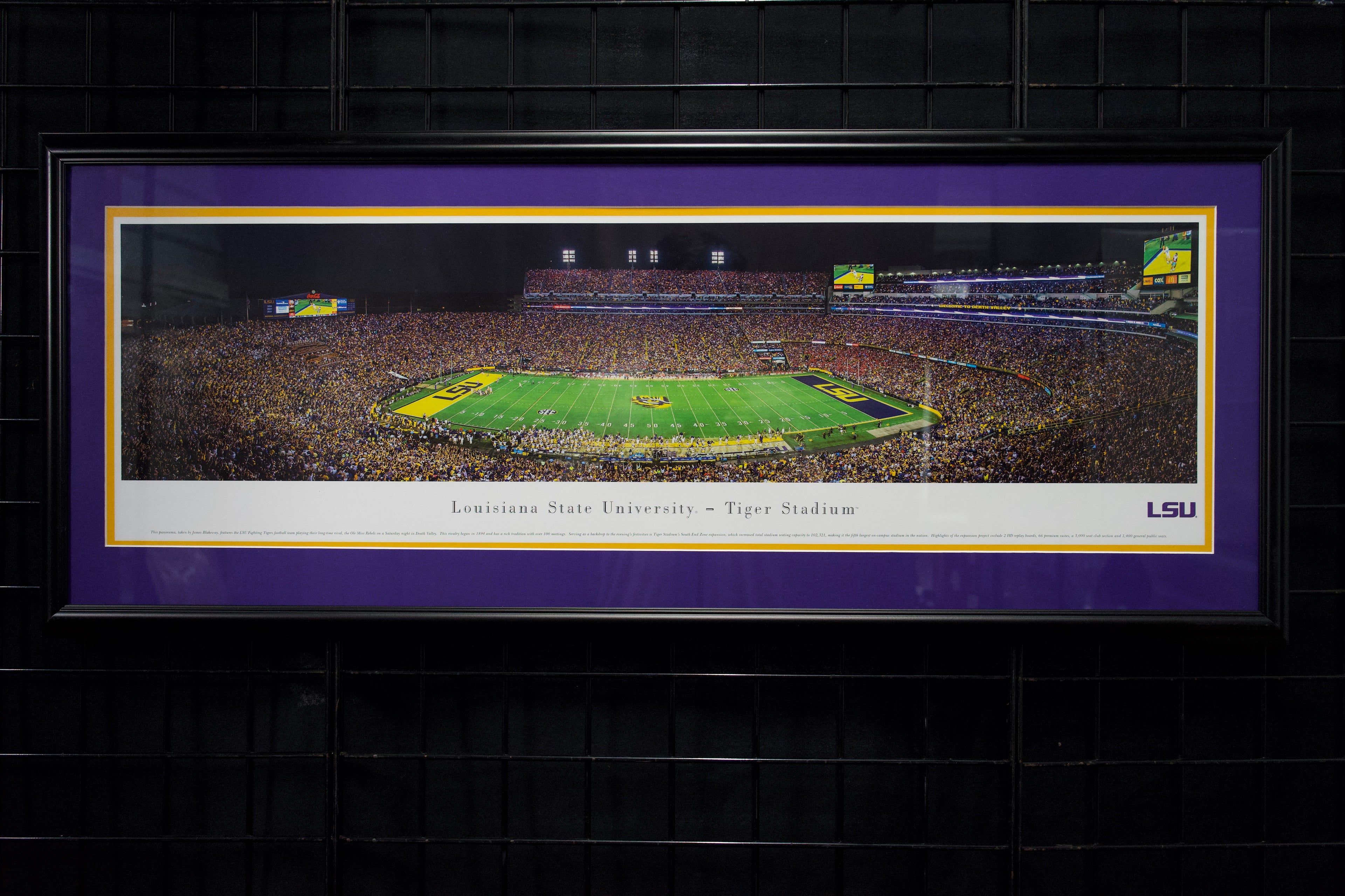 LSU Tigers Stadium Framed Panoramic