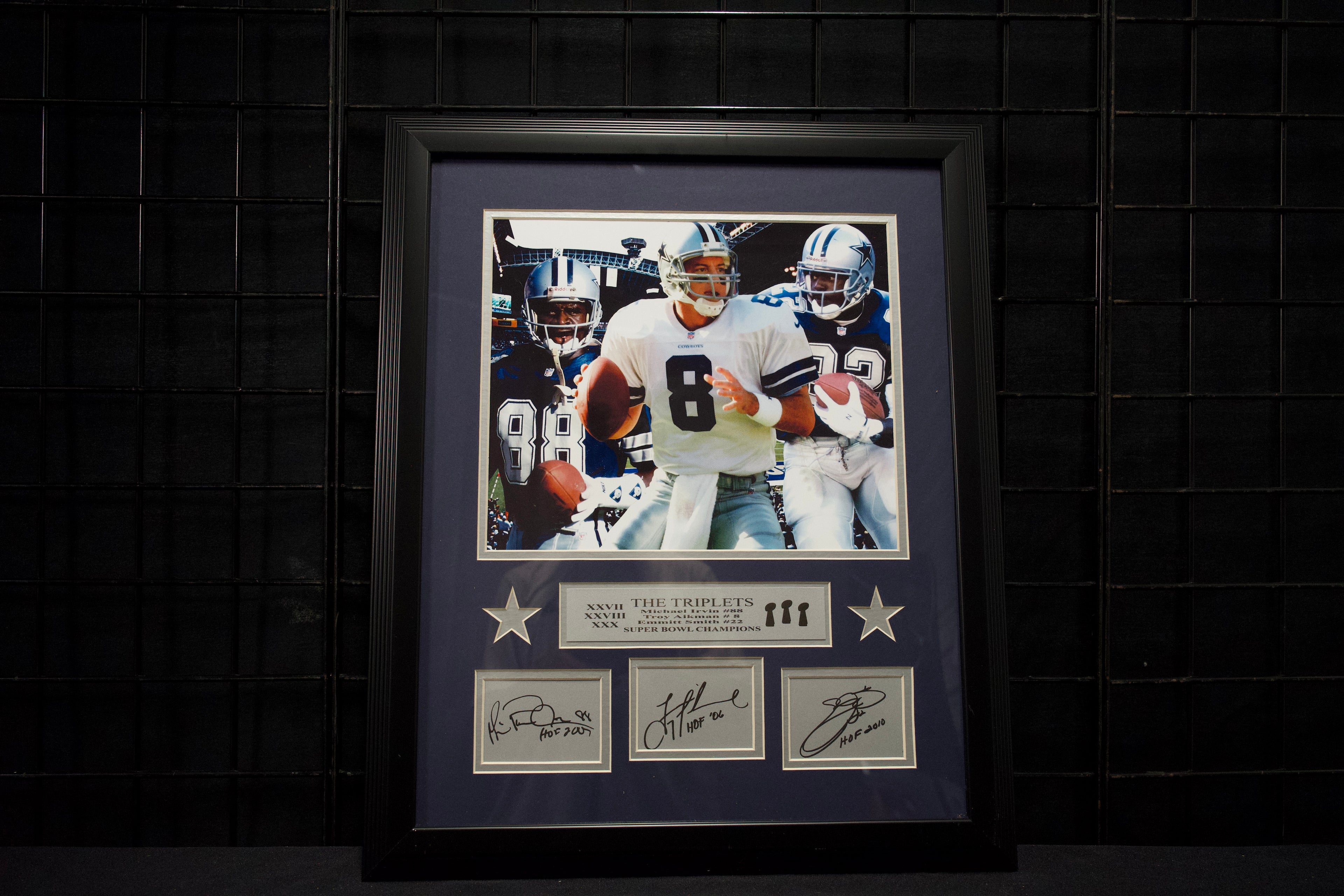 Dallas Cowboys Tripplets Framed Facsimile