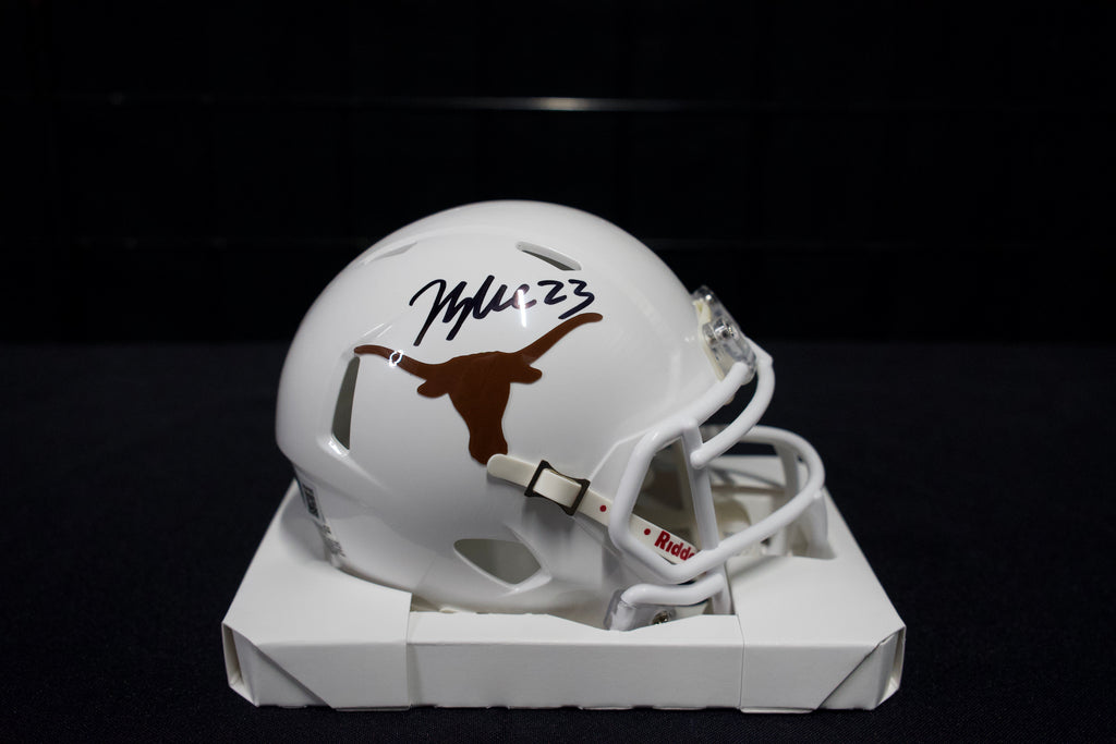 Jayden Blue Autographed Longhorns Mini Helmet