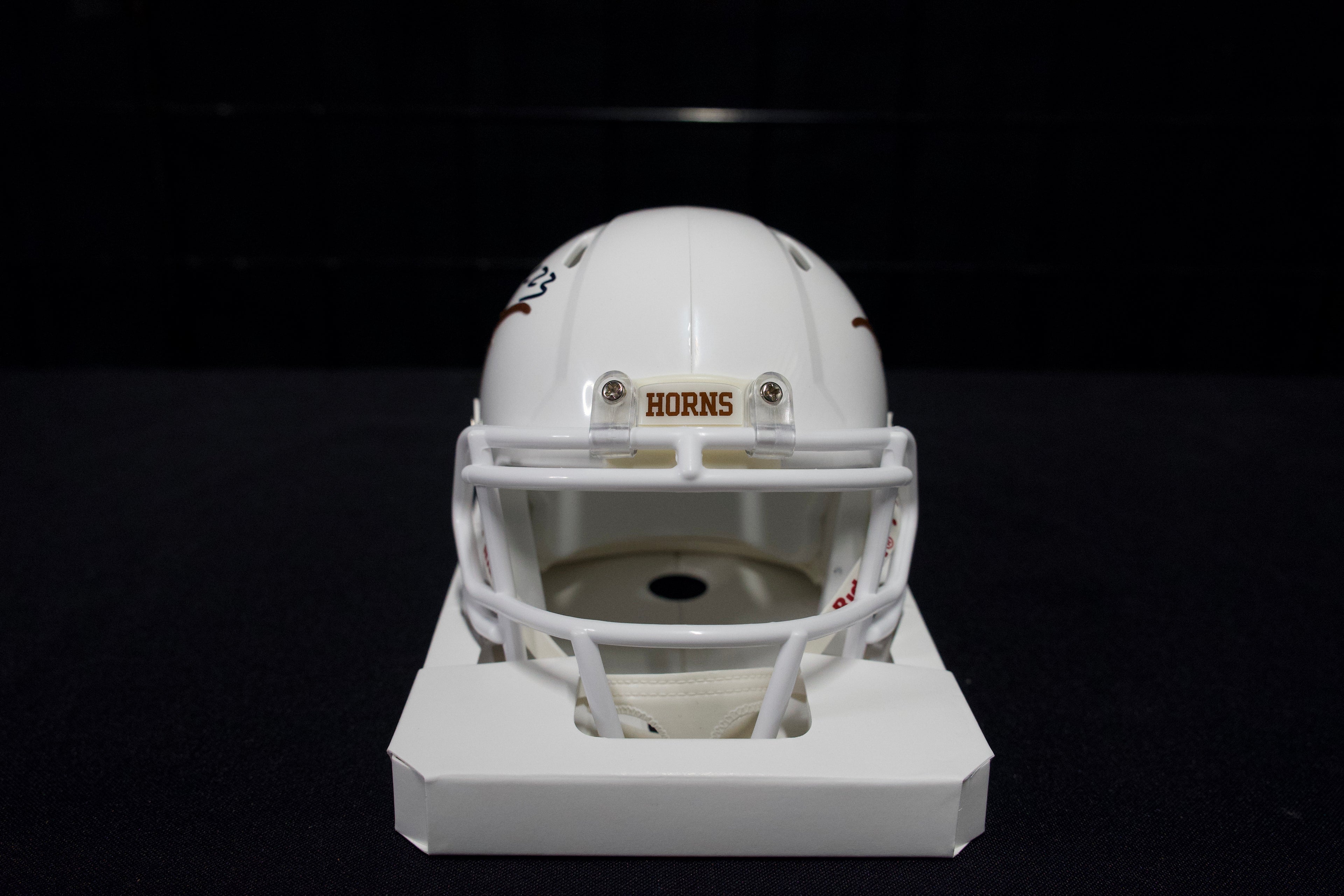 Jayden Blue Autographed Longhorns Mini Helmet