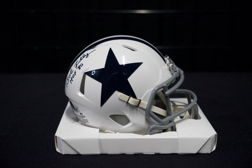 Bob Lilly Autographed Cowboys White Mini Helmet