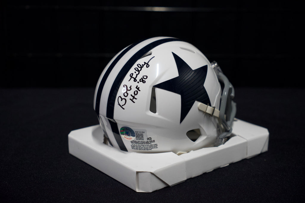 Bob Lilly Autographed Cowboys White Mini Helmet