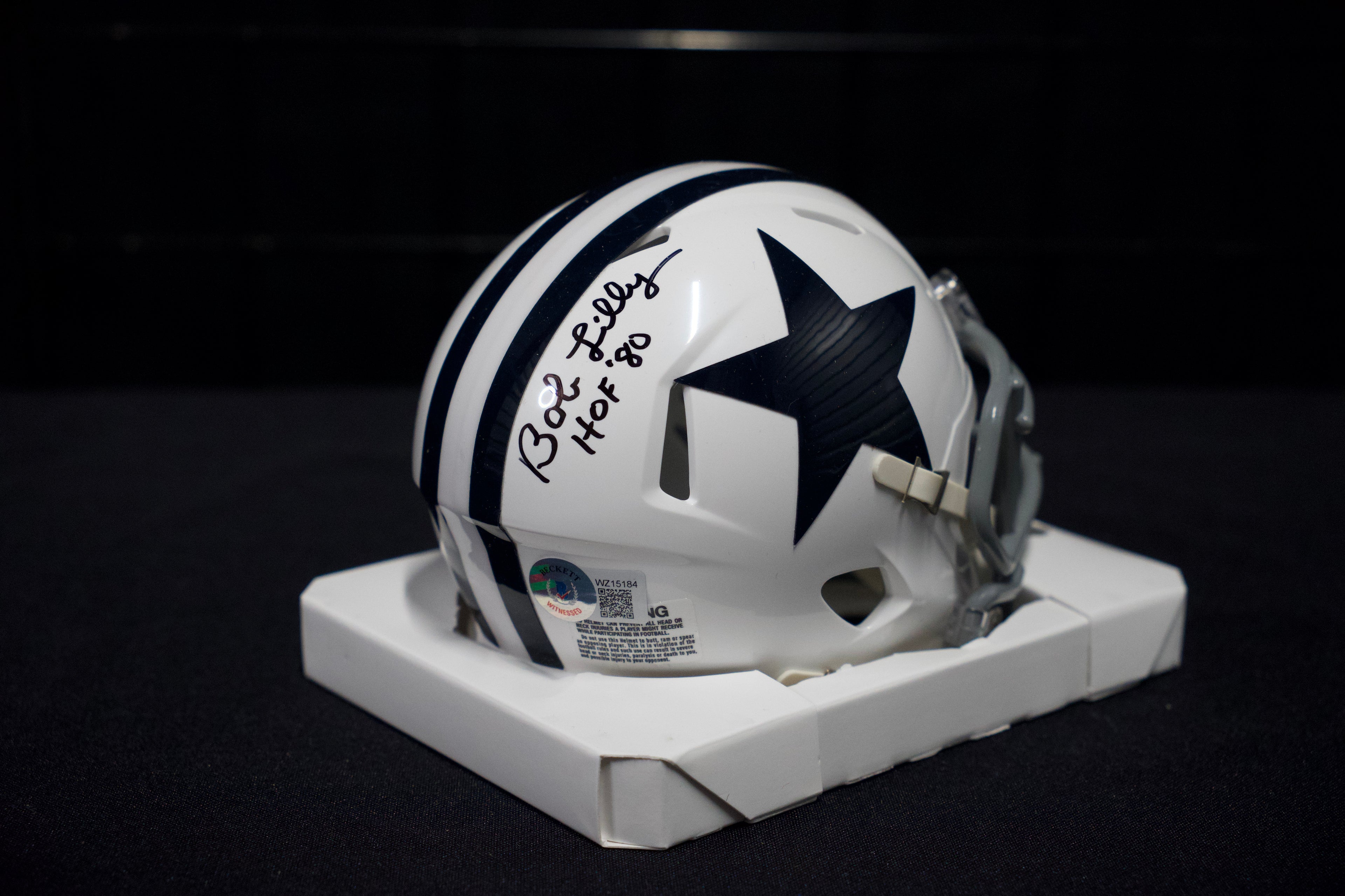 Bob Lilly Autographed Cowboys White Mini Helmet