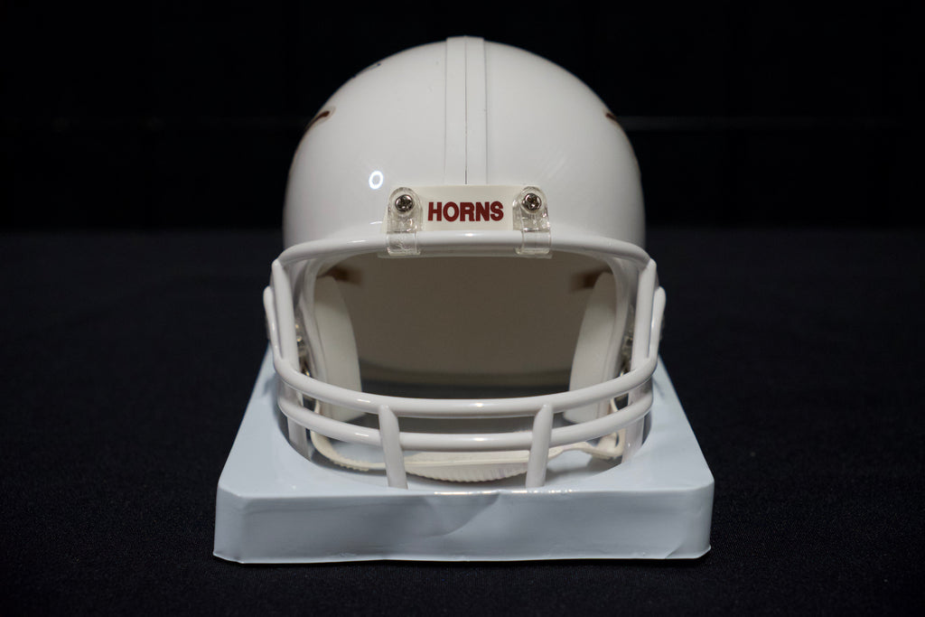 Vince Young Autographed Longhorns Mini Helmet with Hook Em inscription