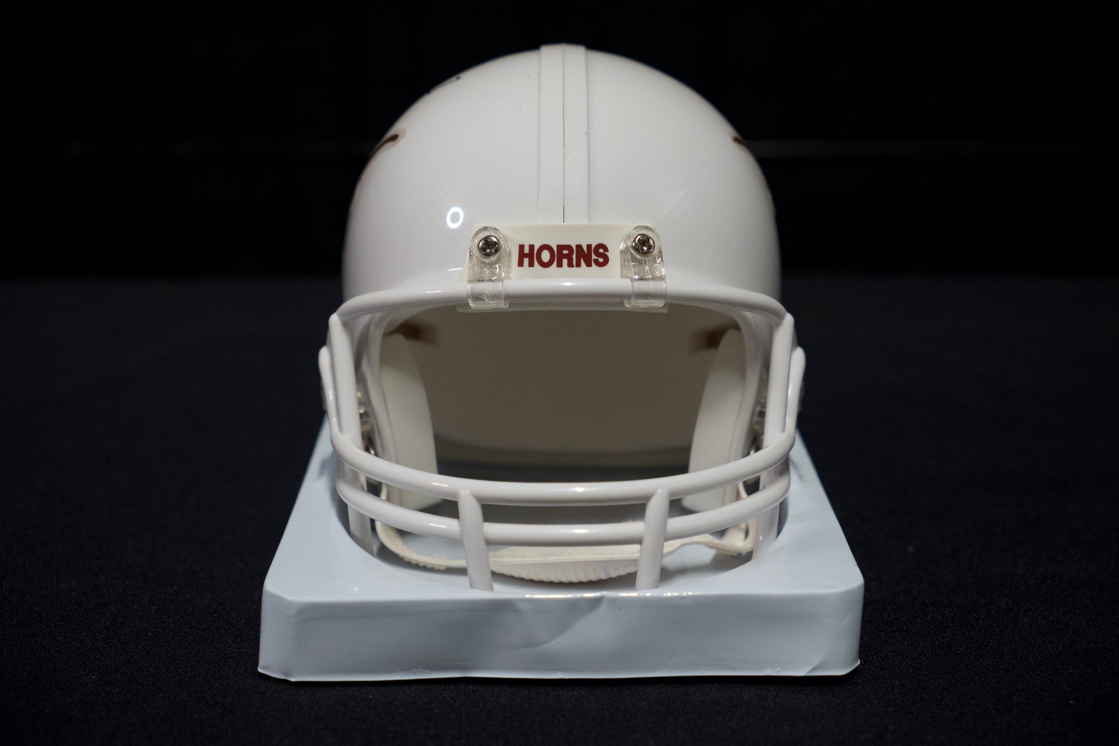 Vince Young Autographed Longhorns Mini Helmet with Hook Em inscription