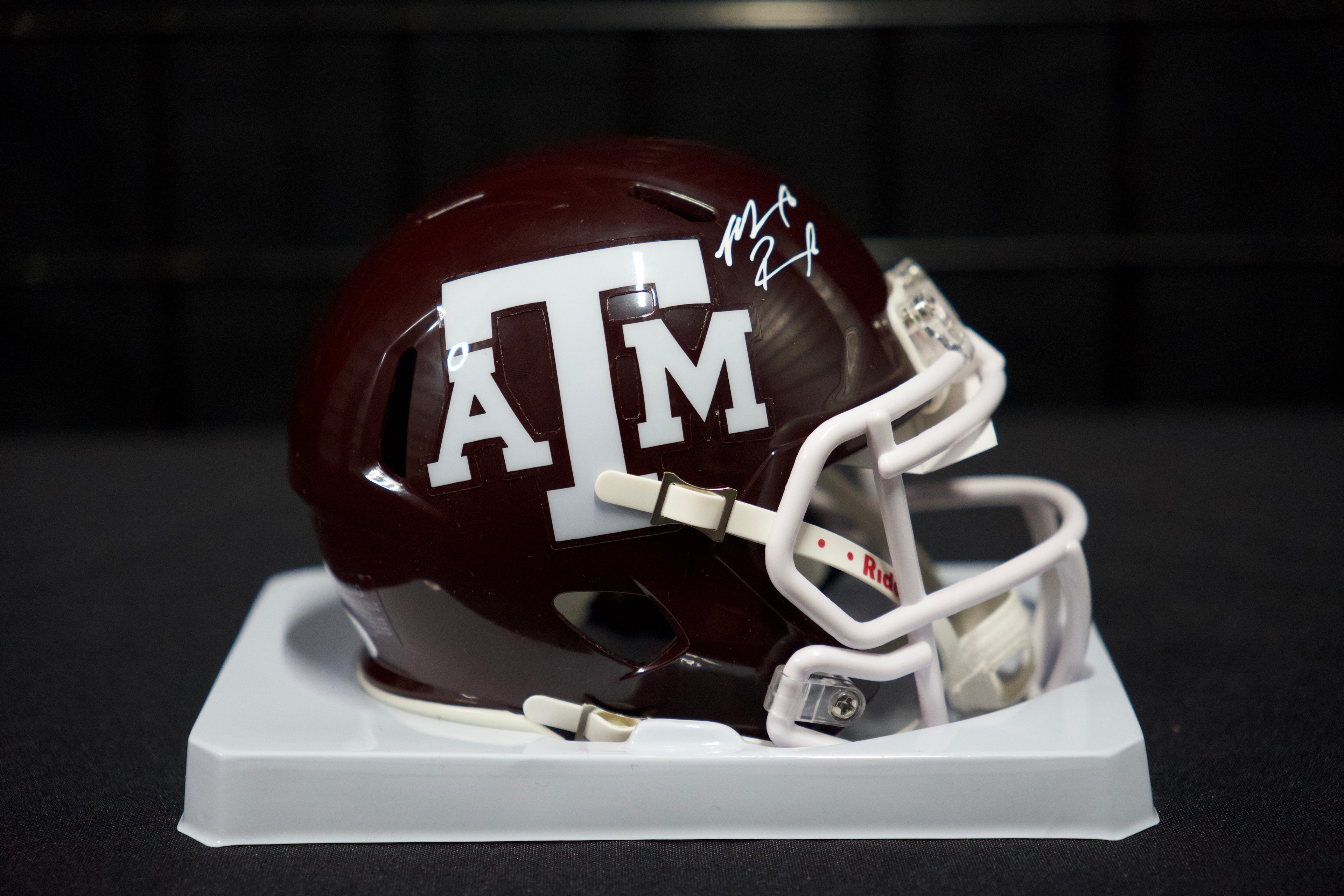 Marcel Reed Autographed Texas A&M Mini Helmet