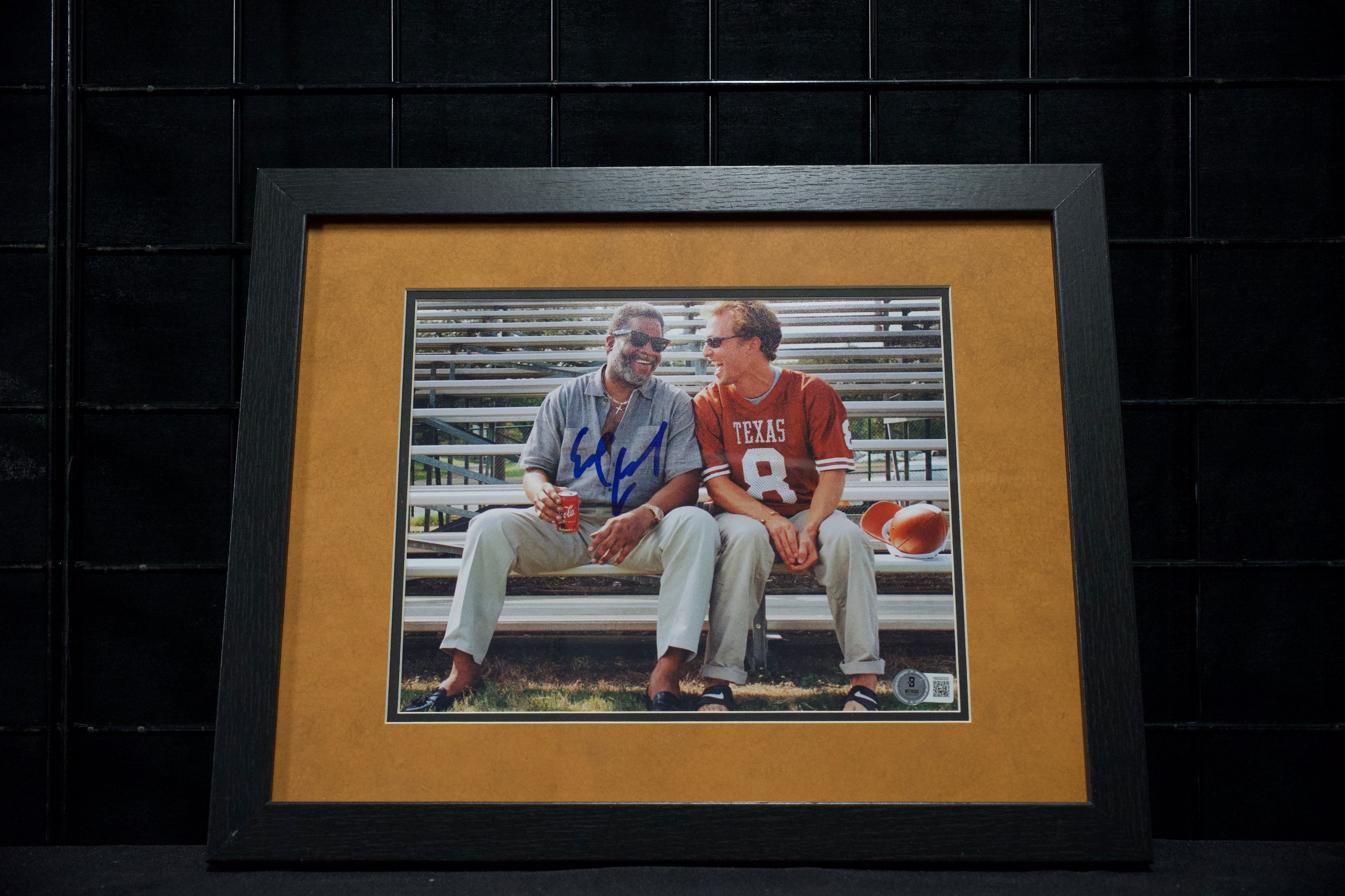 Earl Campbell Framed Autographed Longhorns 8x10 Photo w/ Mathew McConughey