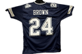 Larry Brown Autographed Custom Dallas Cowboys Navy Jersey