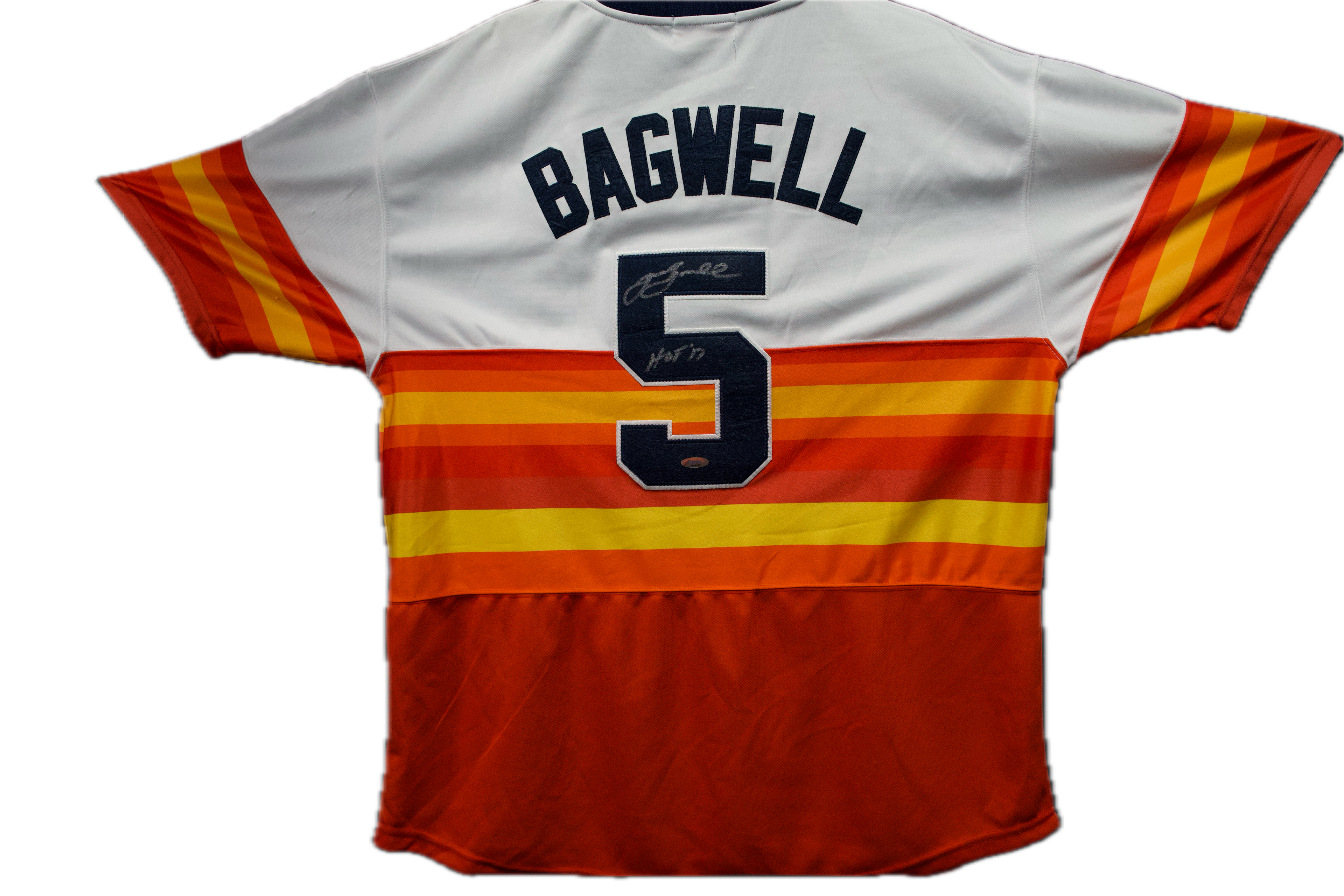 Jeff Bagwell Autographed Custom Houston Astros Rainbow Jersey