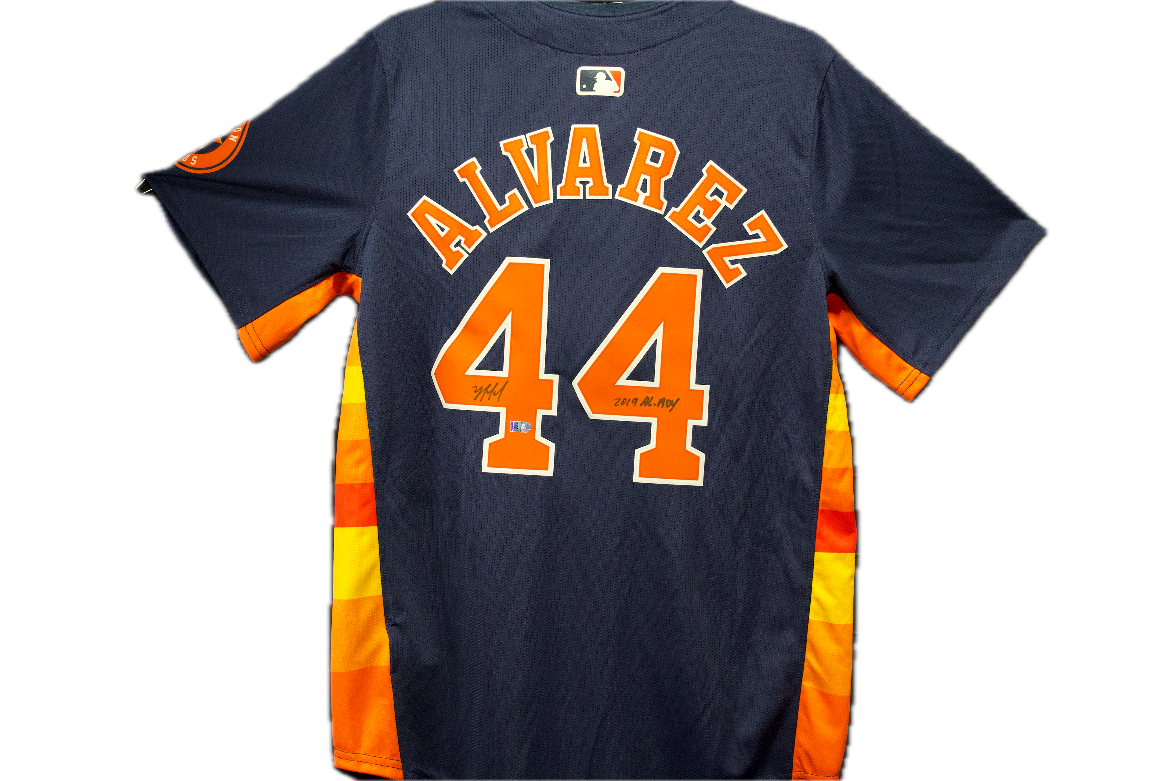 Yordan Alvarez Autographed Houston Astros Navy Rainbow MLB Jersey