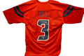 Tank Dell Autographed Custom Houston Texans Red Jersey