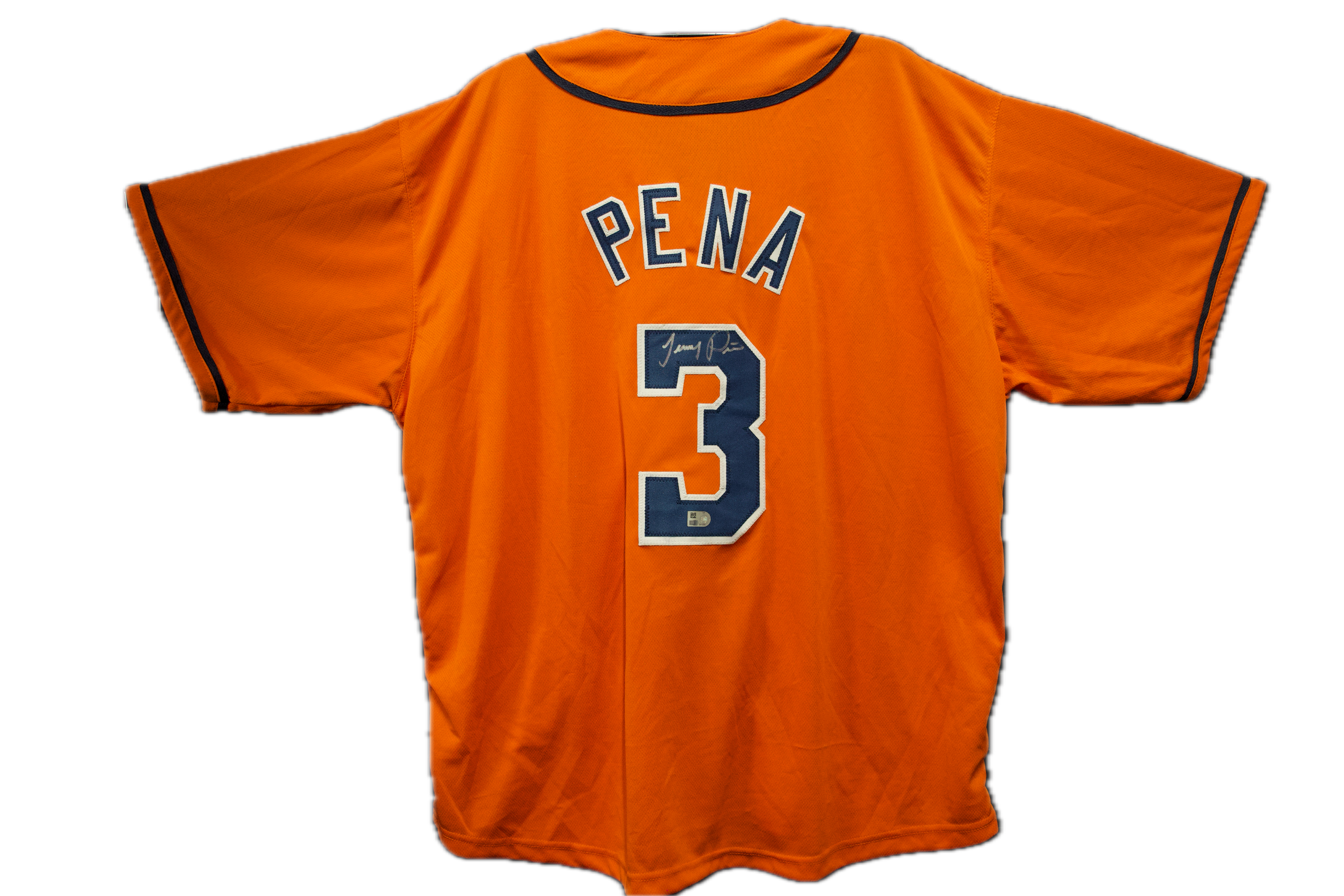 Jeremy Pena Autographed Custom Houston Astros Orange Jersey