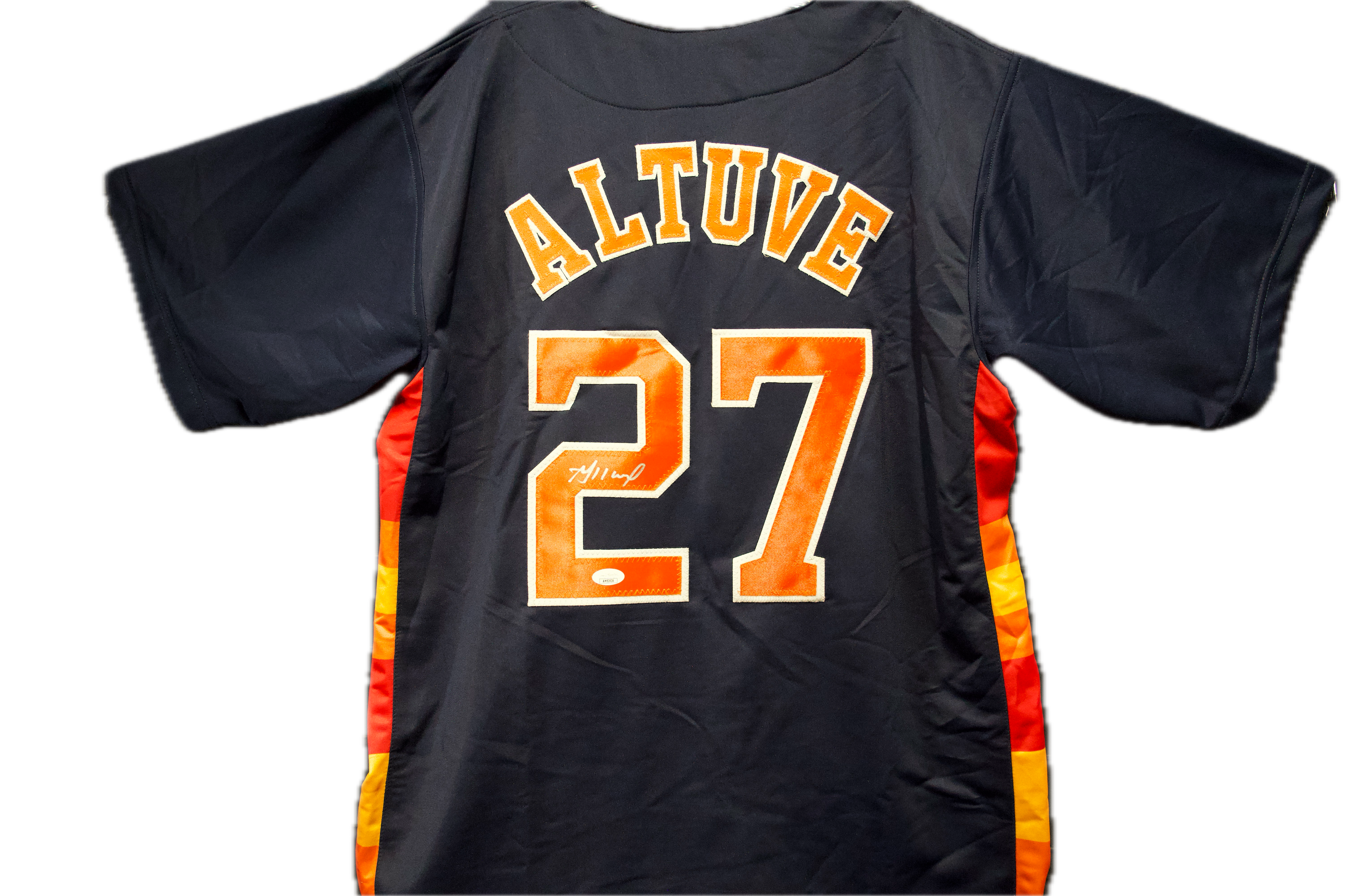 Jose Altuve Autographed Custom Houston Astros Navy Rainbow Jersey