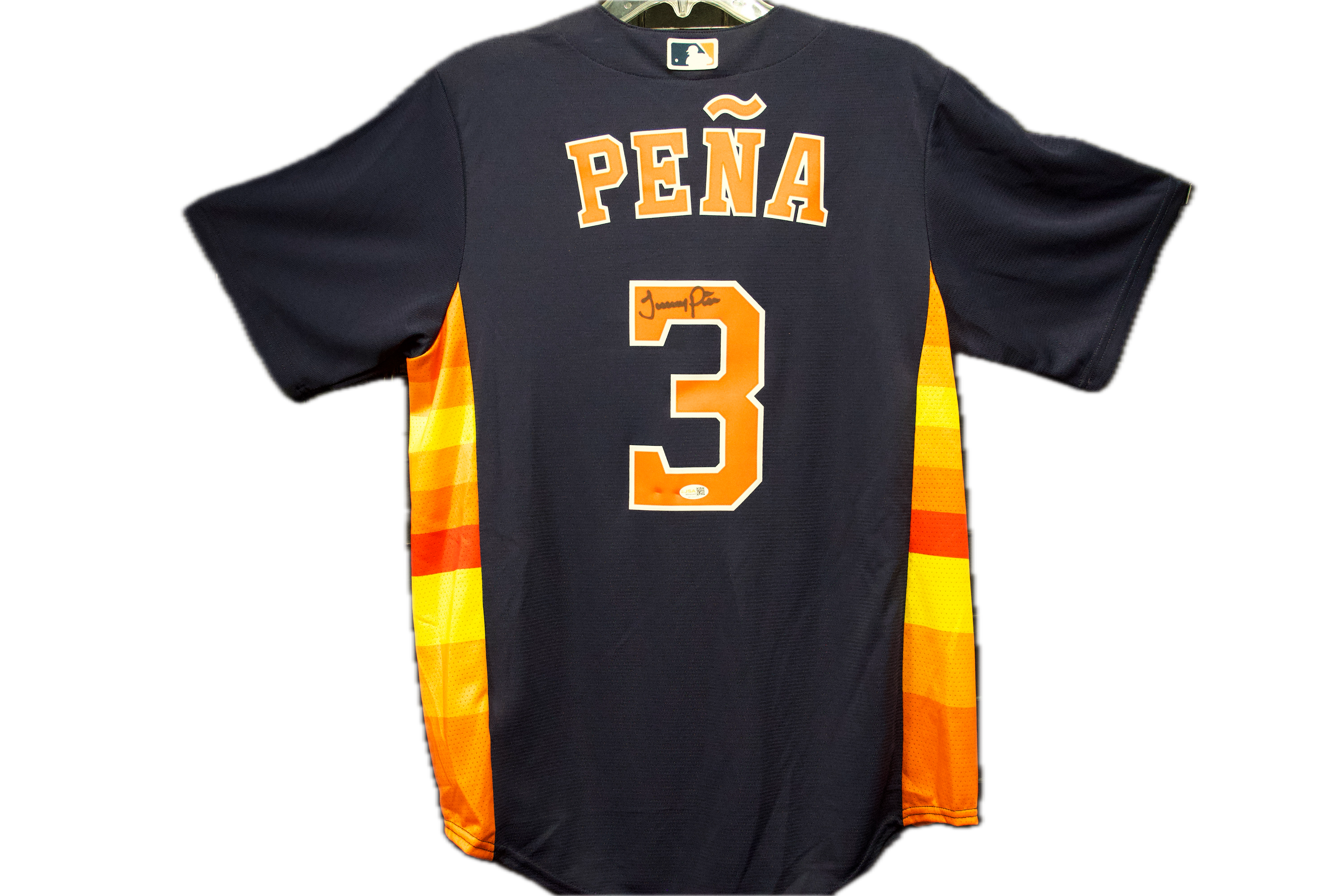 Jeremy Pena Autographed Houston Astros Navy Rainbow MLB Jersey