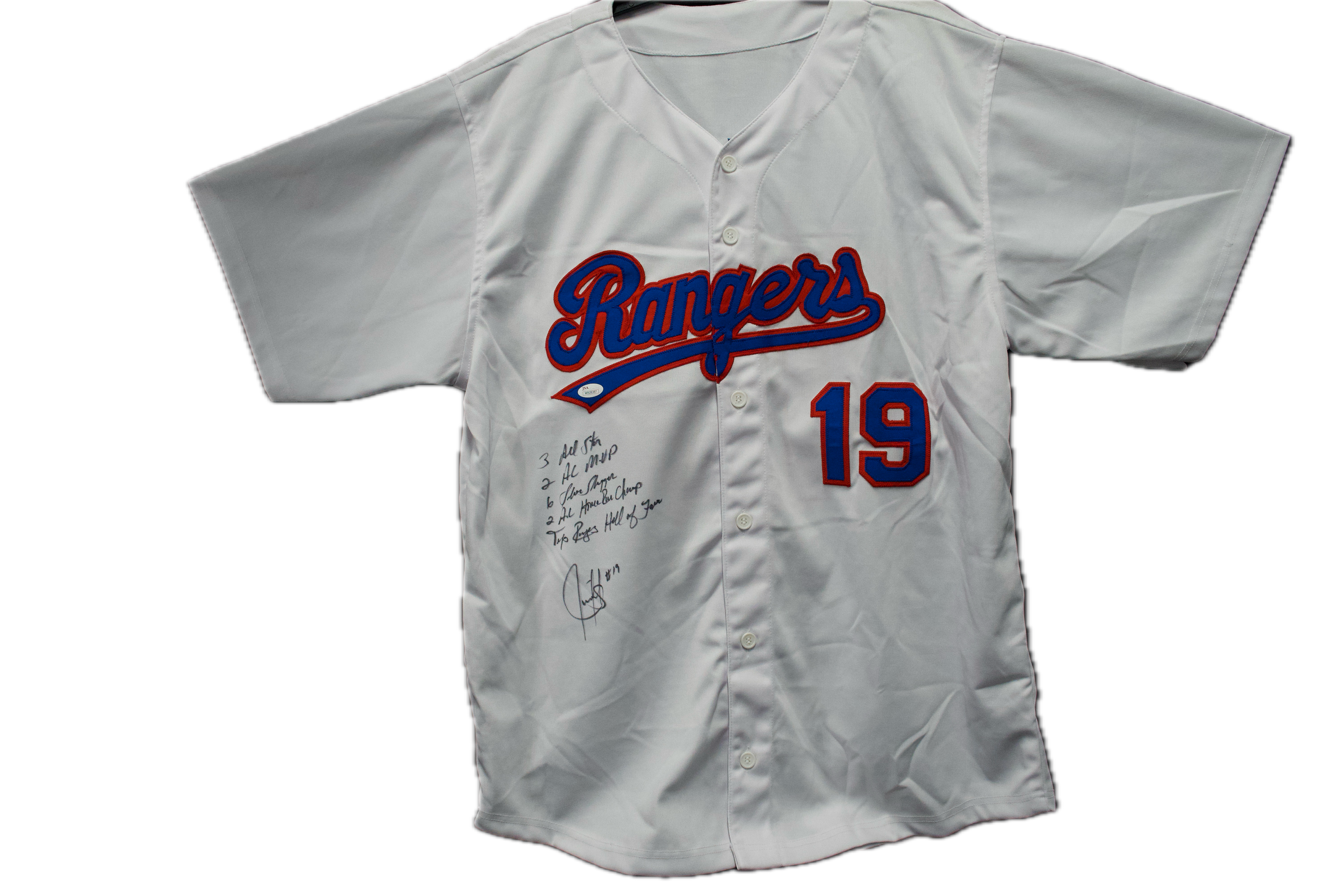 Autographed Custom Texas Rangers White Jersey