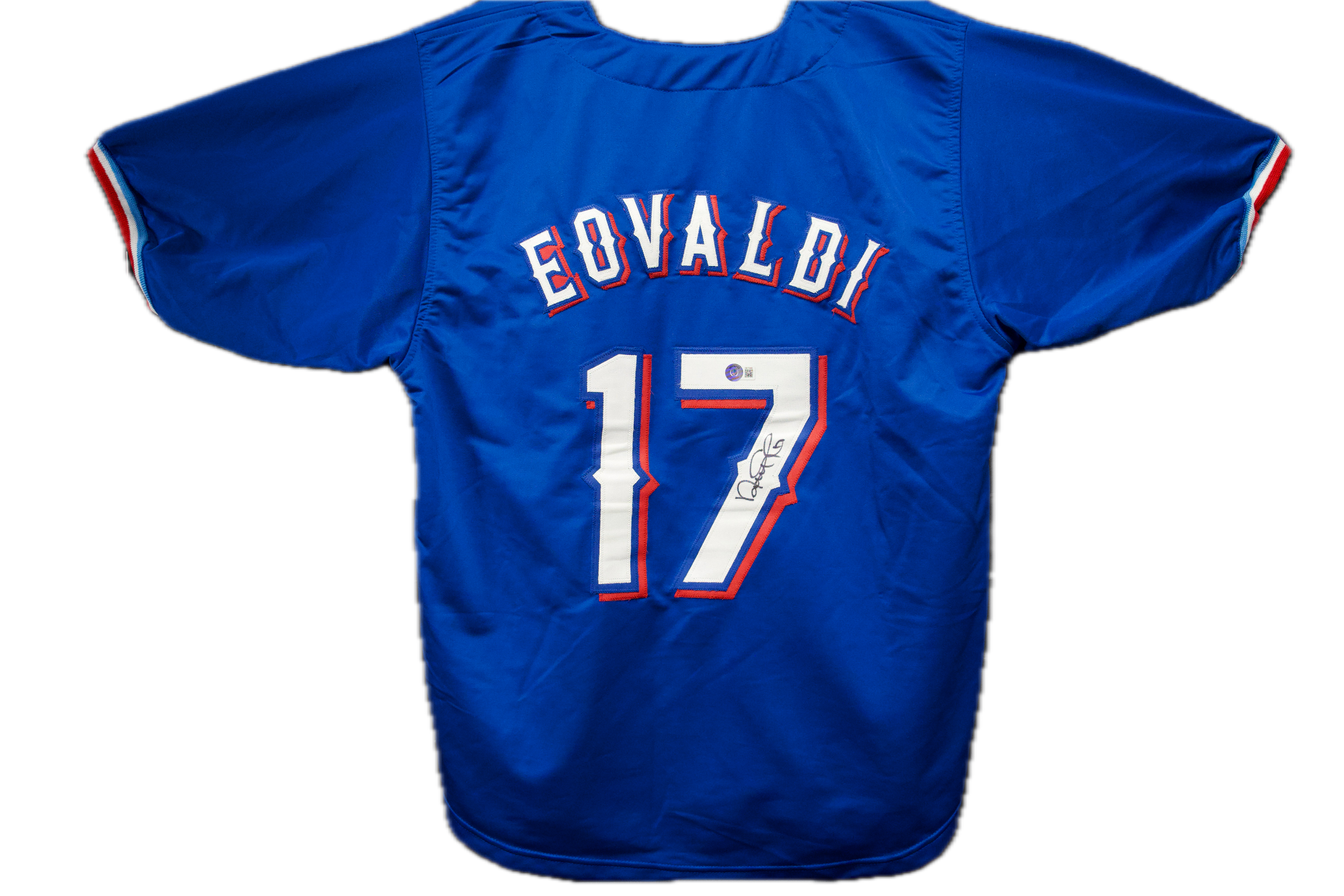 Nathan Eovaldi Autographed Custom Texas Rangers Blue Jersey